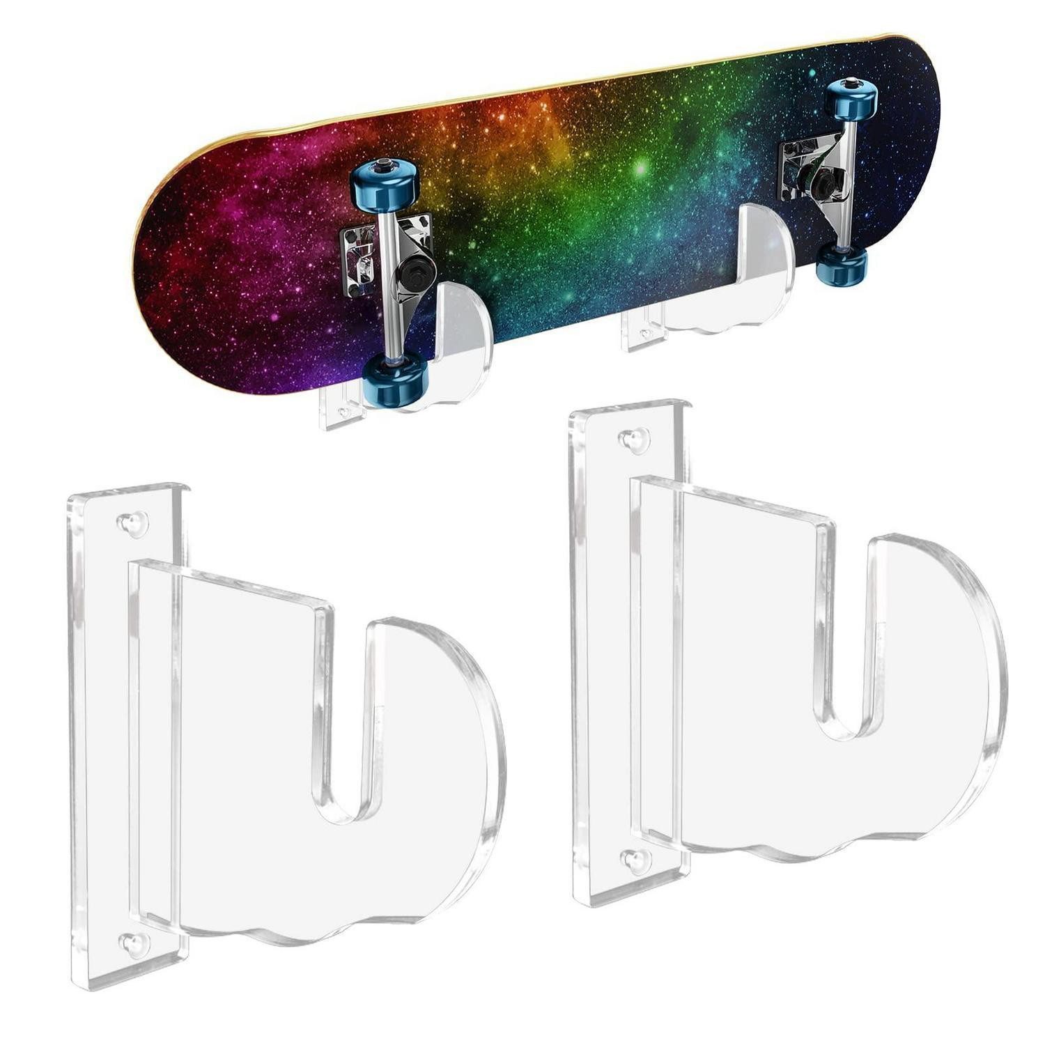 LuxusKollektion Longboard Skateboard Wandhalterung Acryl Horizontal