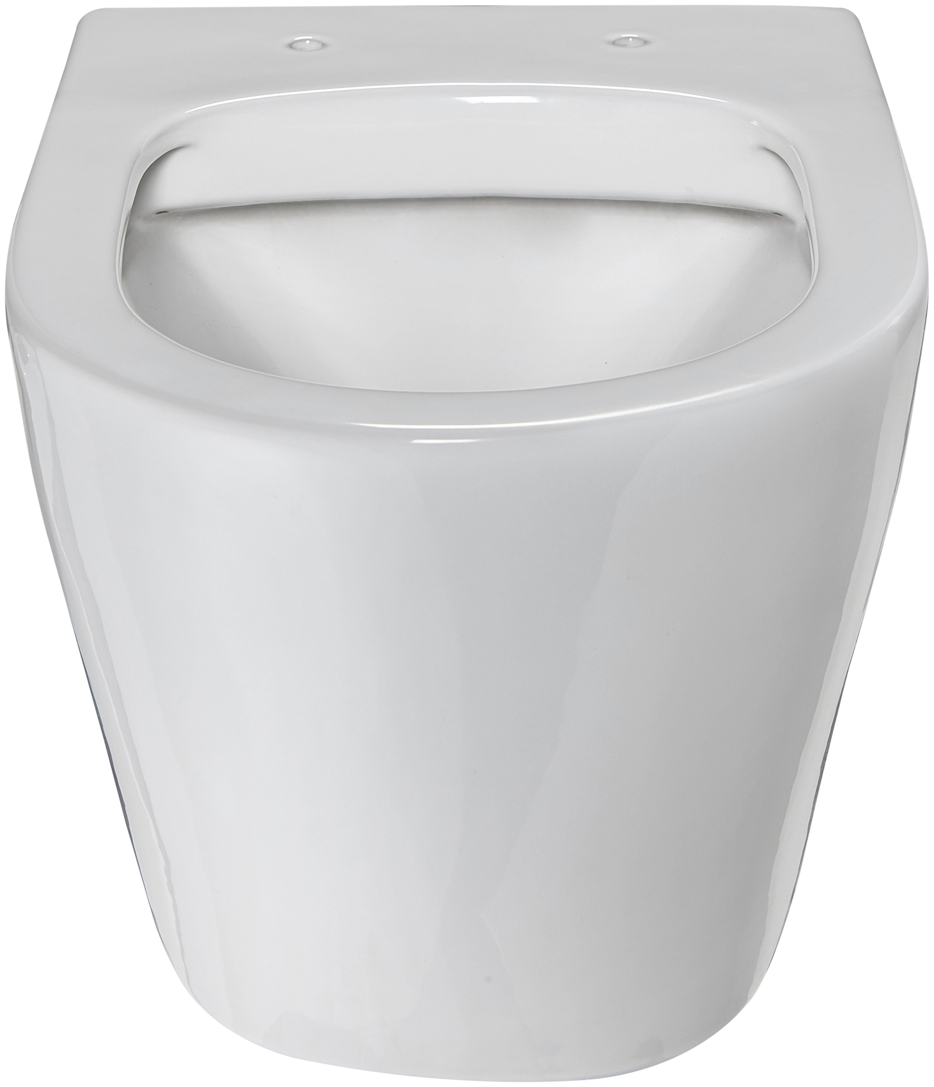 welltime Tiefspül-WC Vigo, wandhängend, Abgang waagerecht, spülrandlose Toilette aus Sanitärkeramik, inkl. WC-Sitz mit Softclose