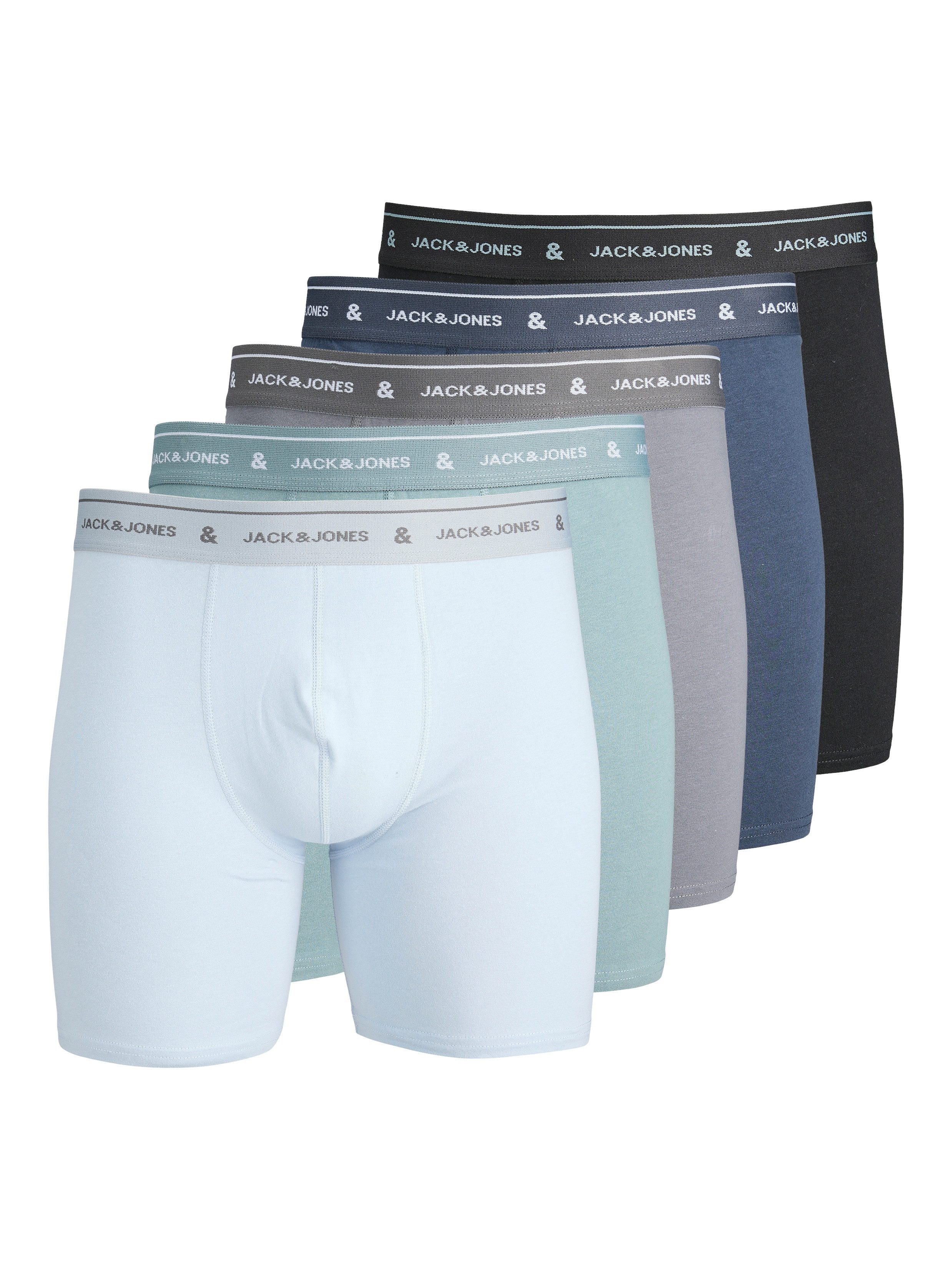 Jack & Jones Boxershorts JACWYATT SOLID TRUNKS 5 (Packung, 5-St) günstig online kaufen