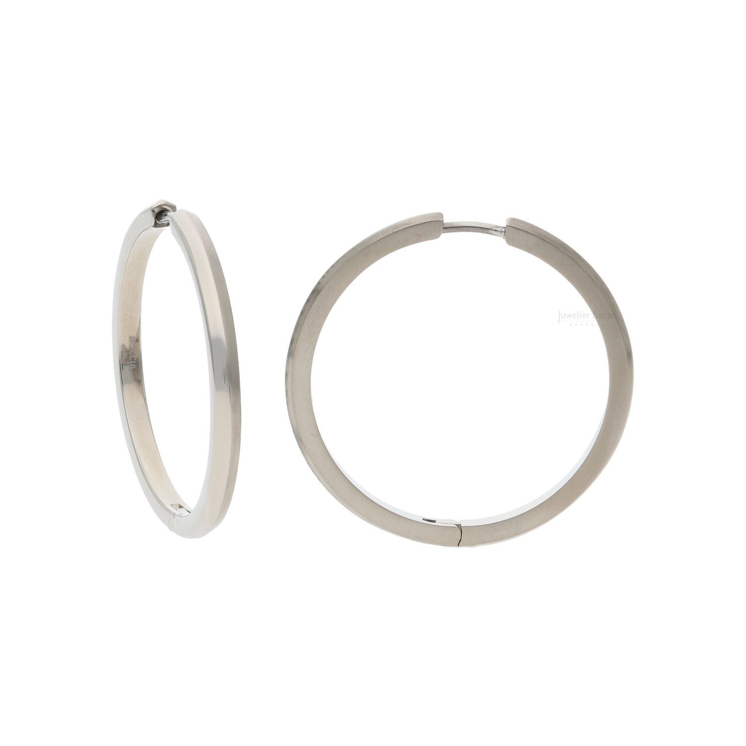 Boccia Paar Creolen Boccia Scharniercreolen 0571-01 Titan (kein Set, 2-tlg., inkl. edelm Schmucketui)