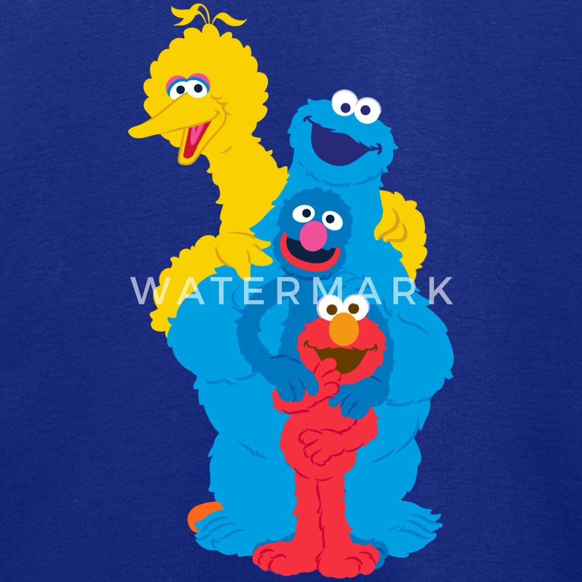 Spreadshirt Sweatshirt Sesamstraße Elmo Grobi Krümelmonster Bibo Kinder Premium Pullover (1-tlg)