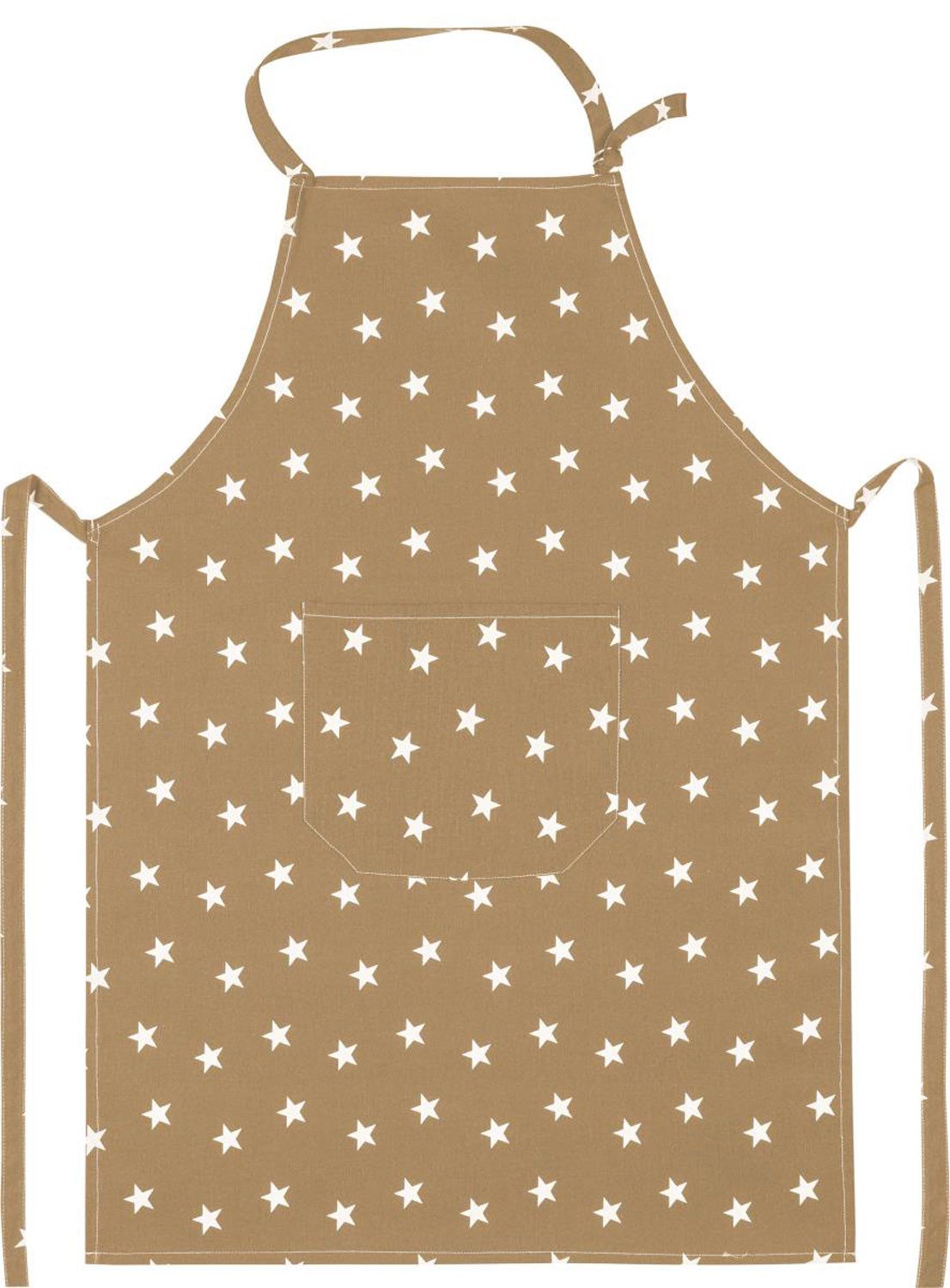 Kracht Kochschürze Sternchen, (Set, 1-tlg., Set), Nackenband und aufgesetzte Tasche ca.70x90cm Baumwolle