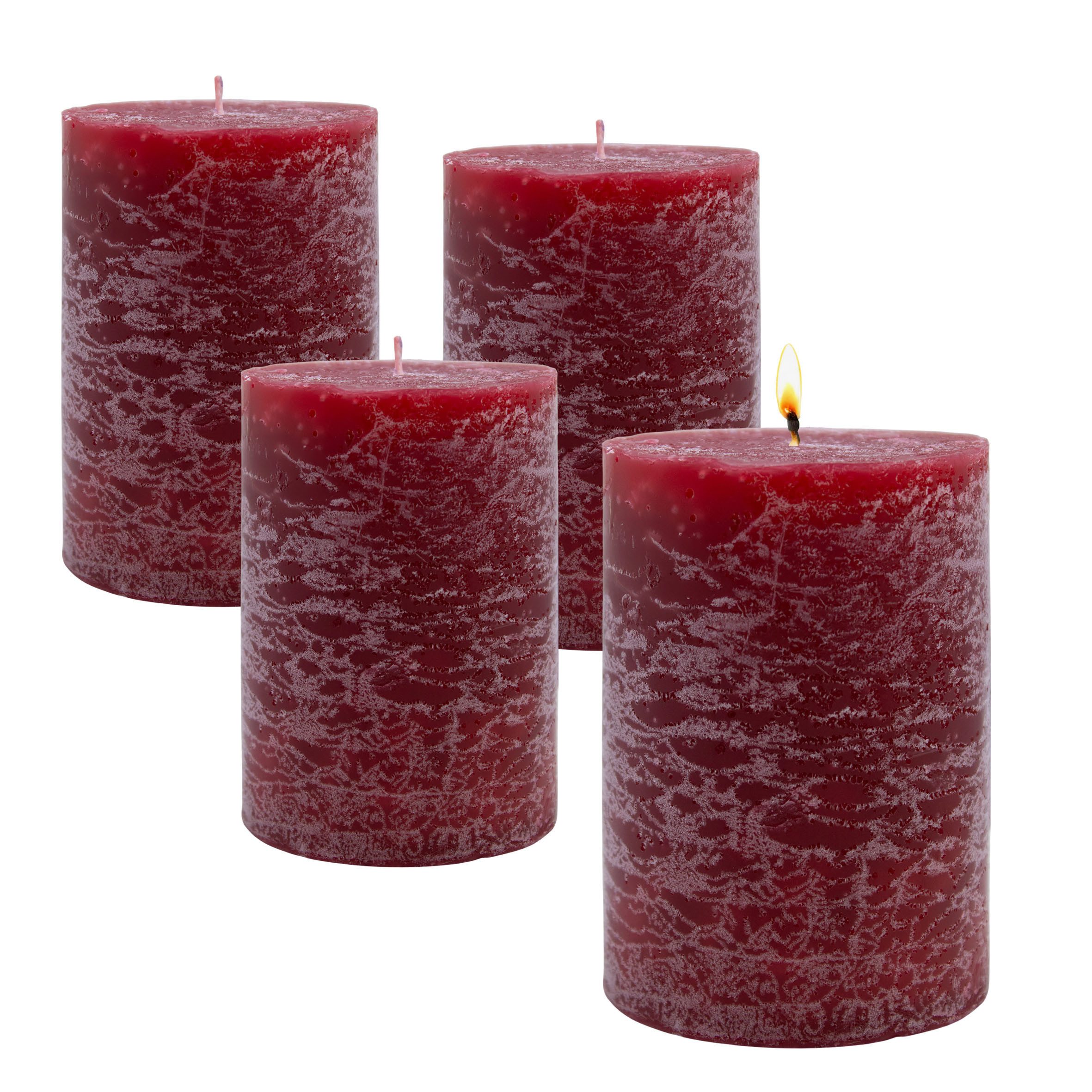 Spetebo Stumpenkerze Echtwachs rustikal Stumpenkerzen 10 x 7 cm (Anzahl, 1- günstig online kaufen