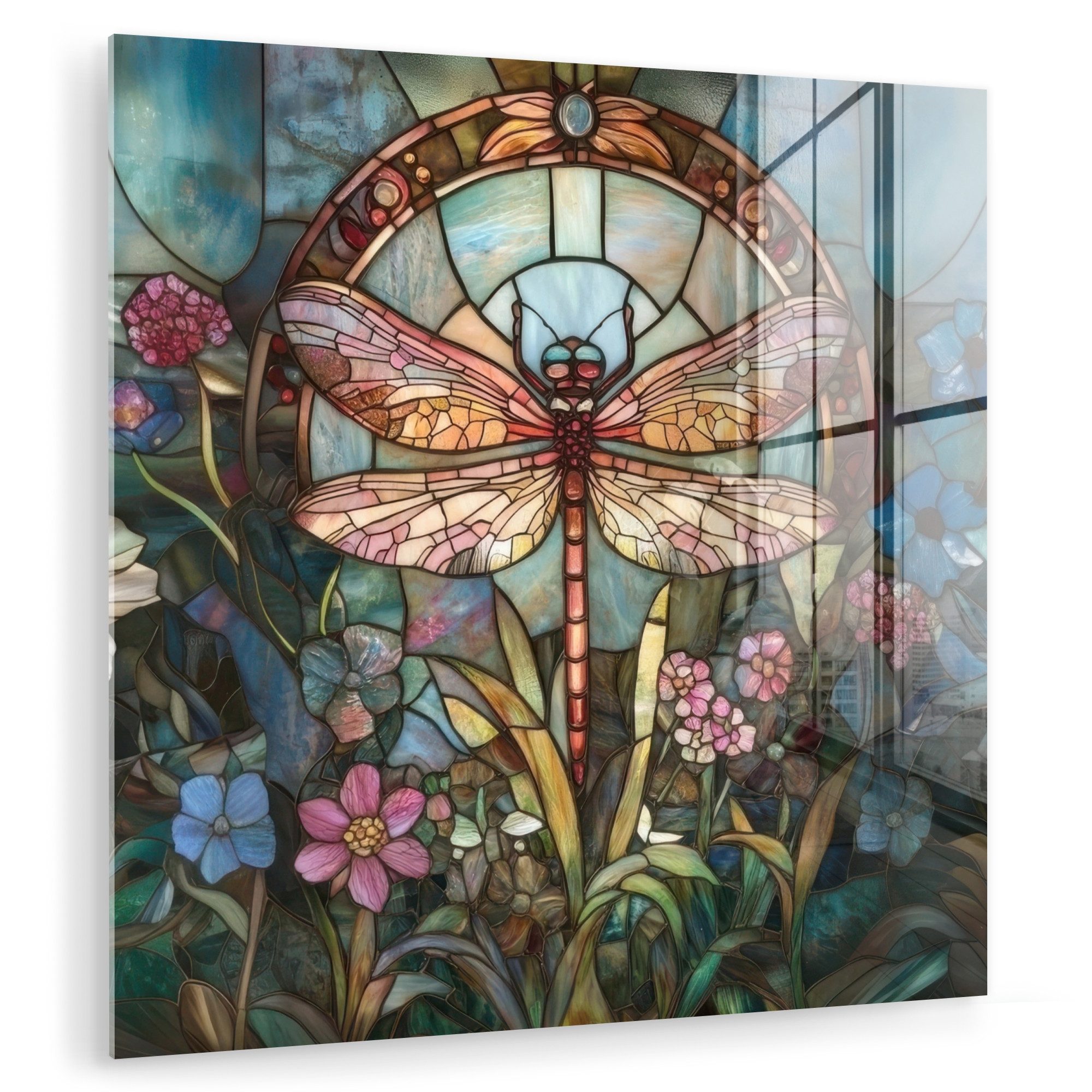 MuchoWow Acrylglasbild Libelle - Mosaik - günstig online kaufen