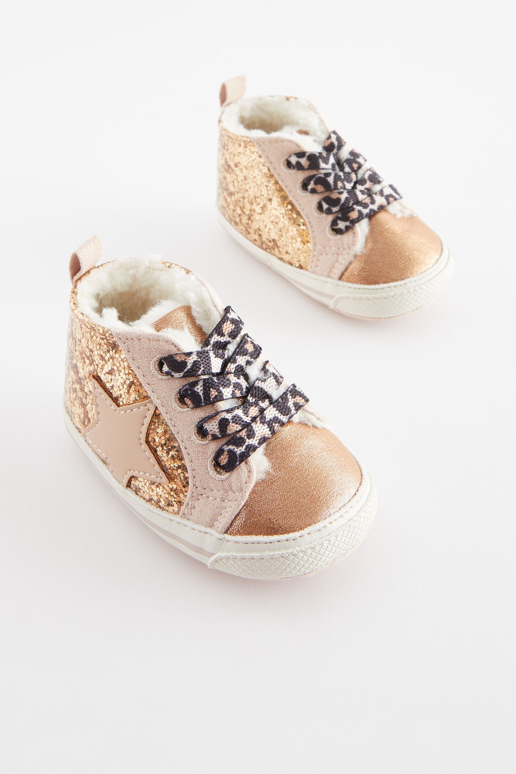 Sneaker Baby (1-tlg) Hi-Top-Sneaker Next Gold Glitter