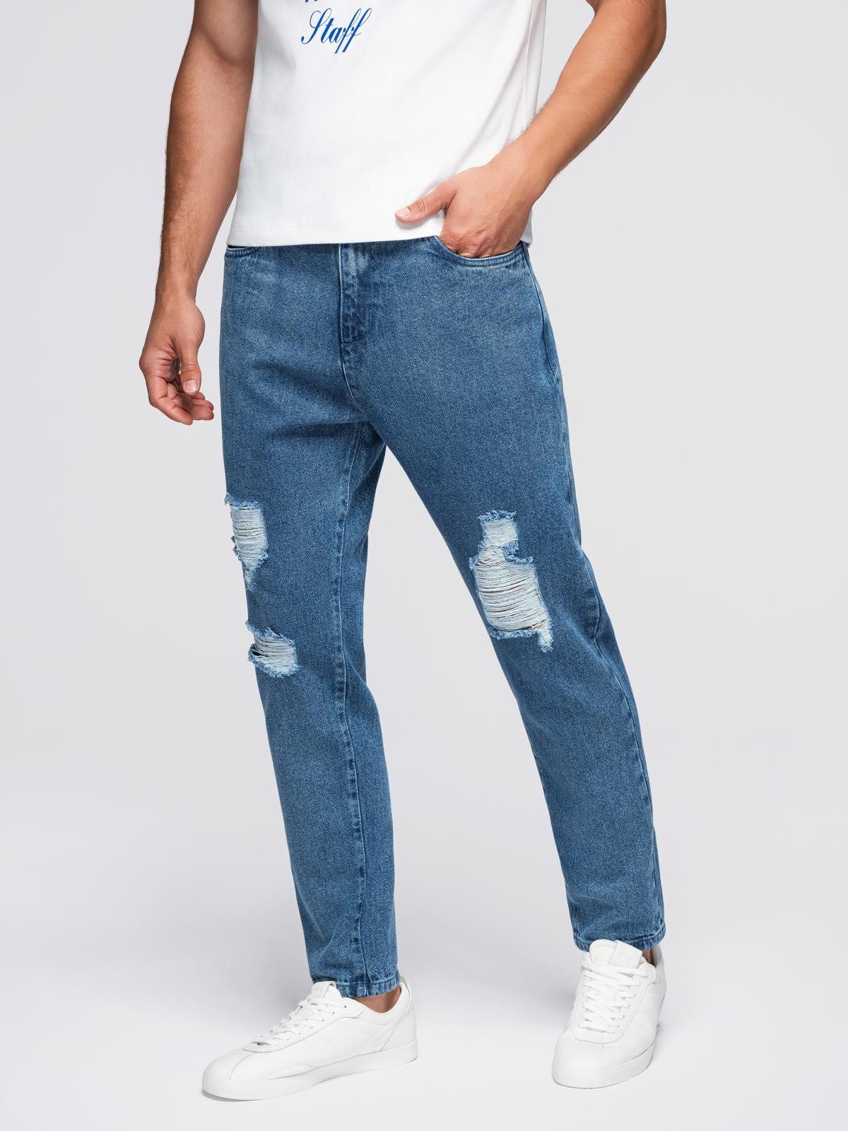 OMBRE Destroyed-Jeans Herrenjeans CARROT FIT mit Waschung – günstig online kaufen