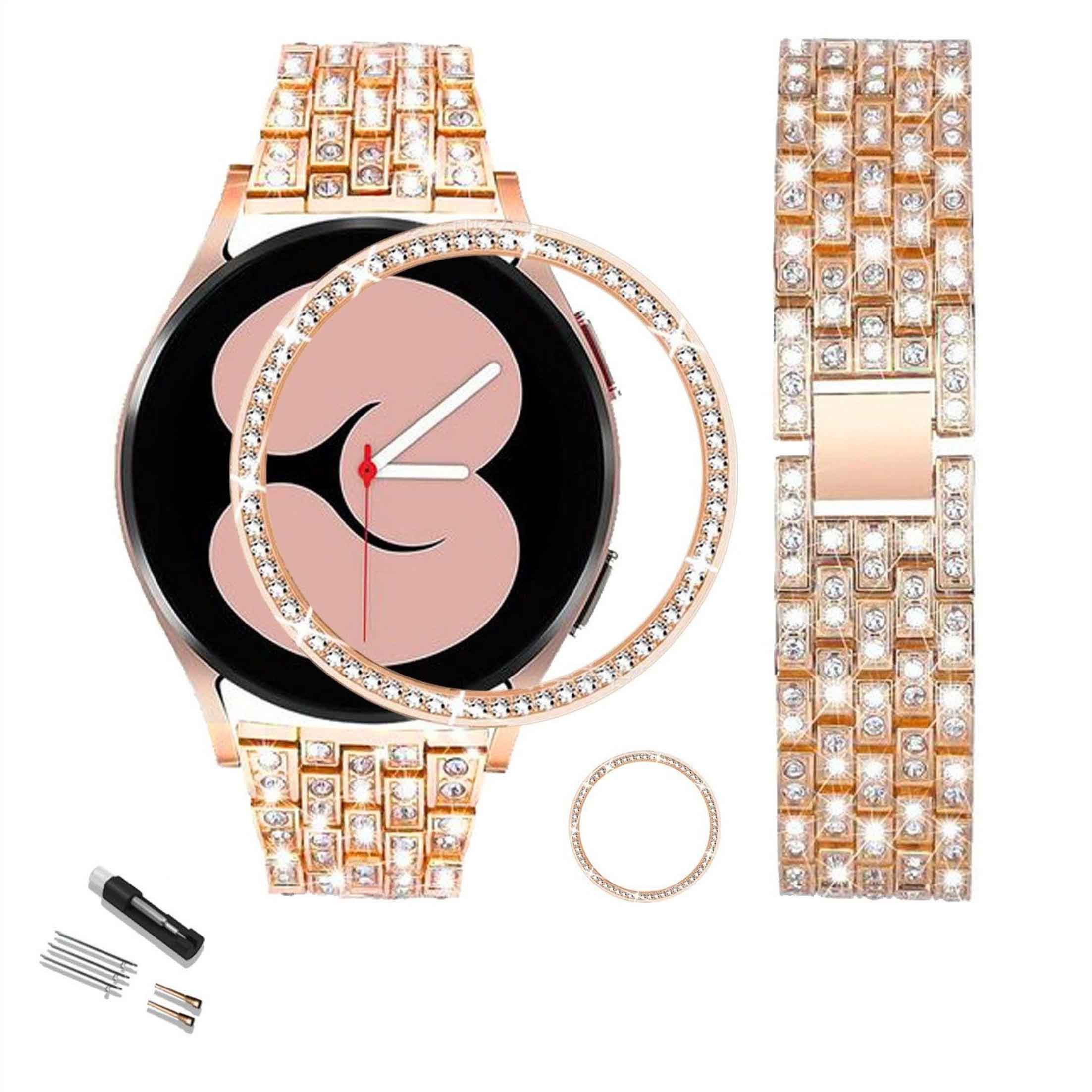 KINSI Smartwatch-Armband Armband, diamantenes Uhrenarmband, Uhrenring, für Galaxy Watch, Ideal als Geschenk