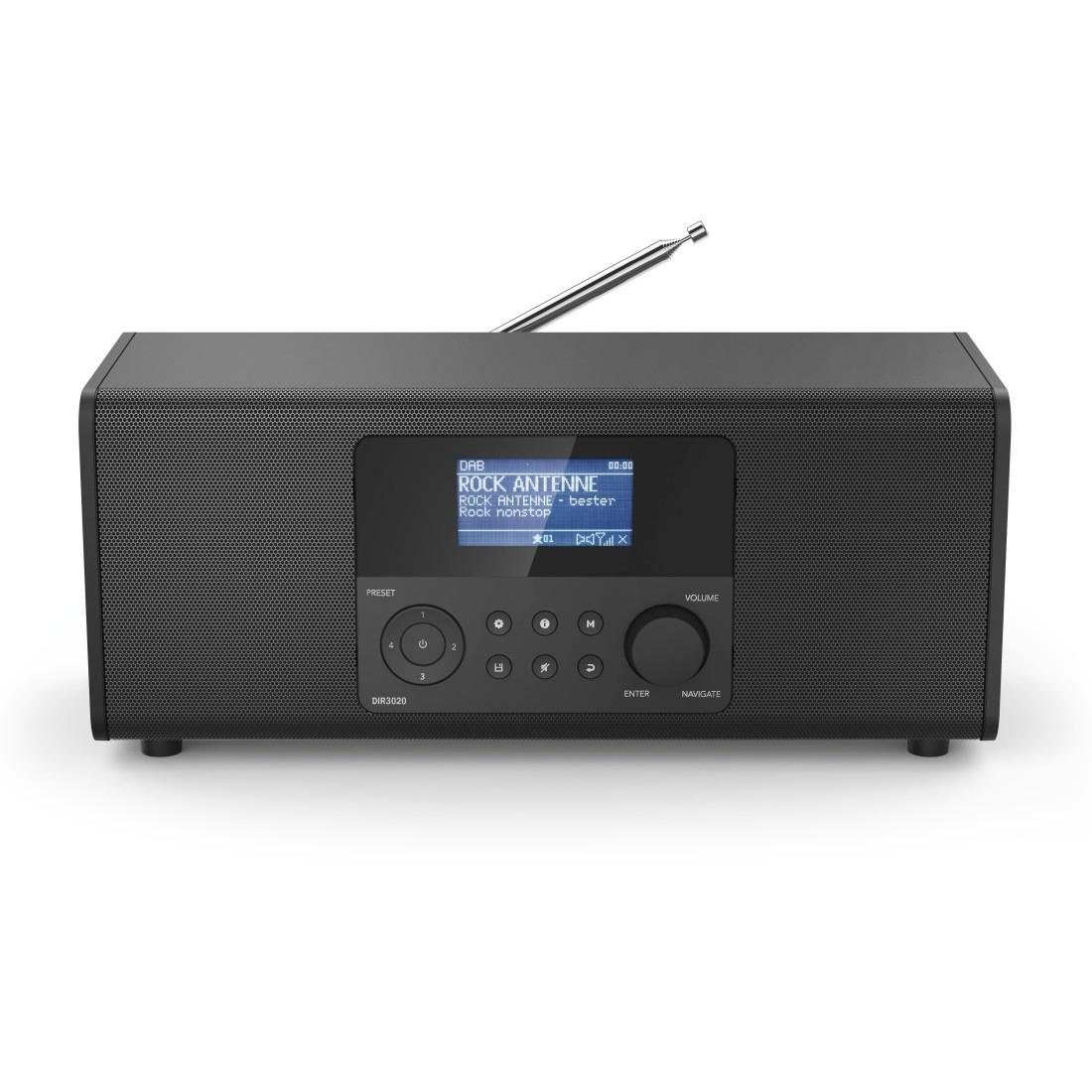 Hama DAB/DAB+ Internet Radio, Digitalradio mit Bluetooth DIR3020BT Digitalradio (DAB) (6 W)