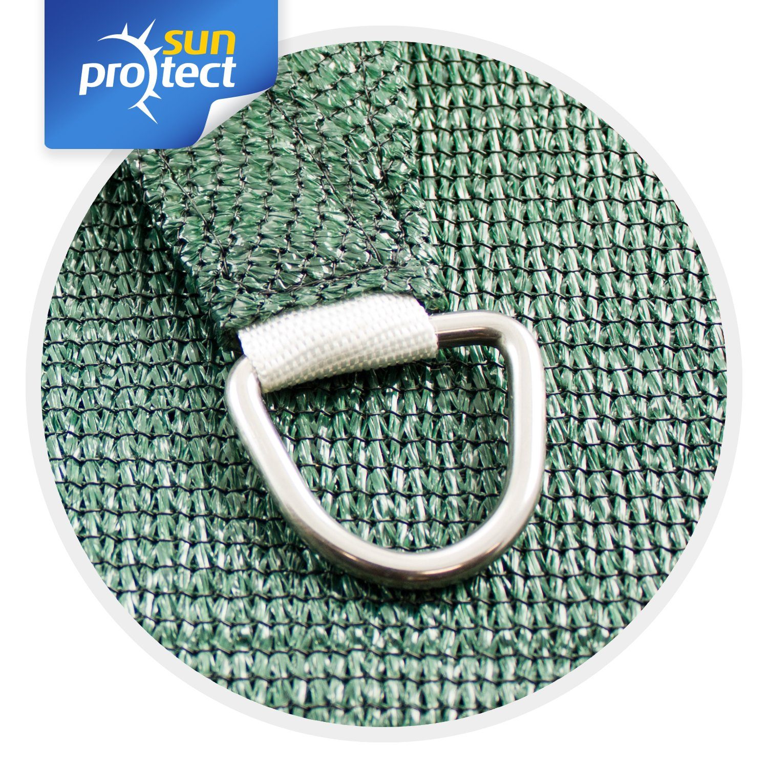 sunprotect Sonnensegel 3,6 x 3,6 m Quadrat, ideal für Garten, Balkon & Terrasse