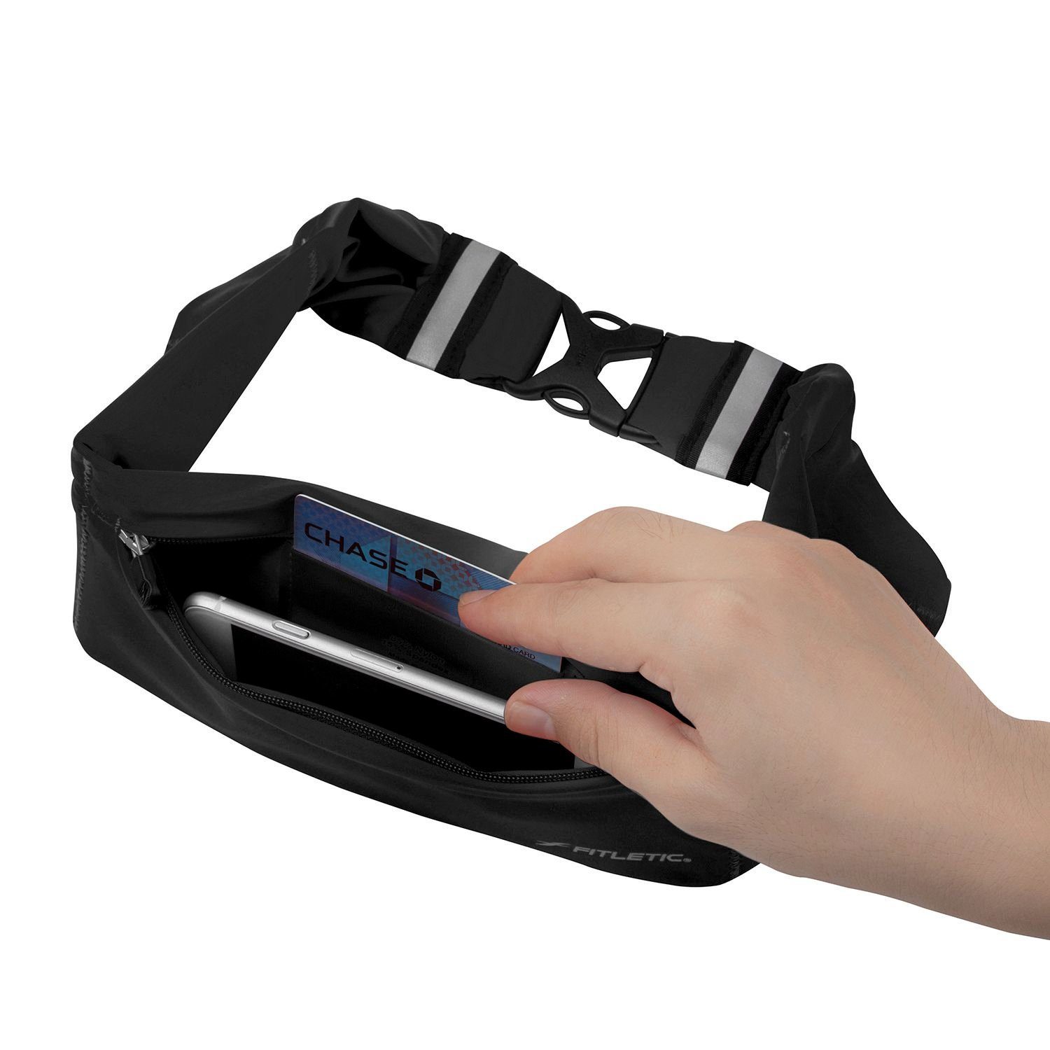 mit Smartphone 3 für Taschen Laufgürtel und dein Laufgürtel „360“ Premium mehr Laufausrüstung Schwarz Fitletic
