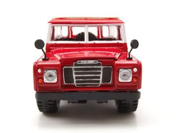 Bburago Modellauto Land Rover Serie II rot weiß Modellauto 1:24 Bburago, Maßstab 1:24