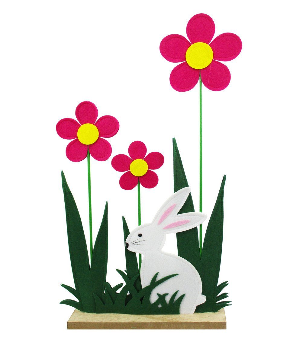 Trend Line Osterhase TrendLine Aufsteller Osterhase mit Blumen Filz 40