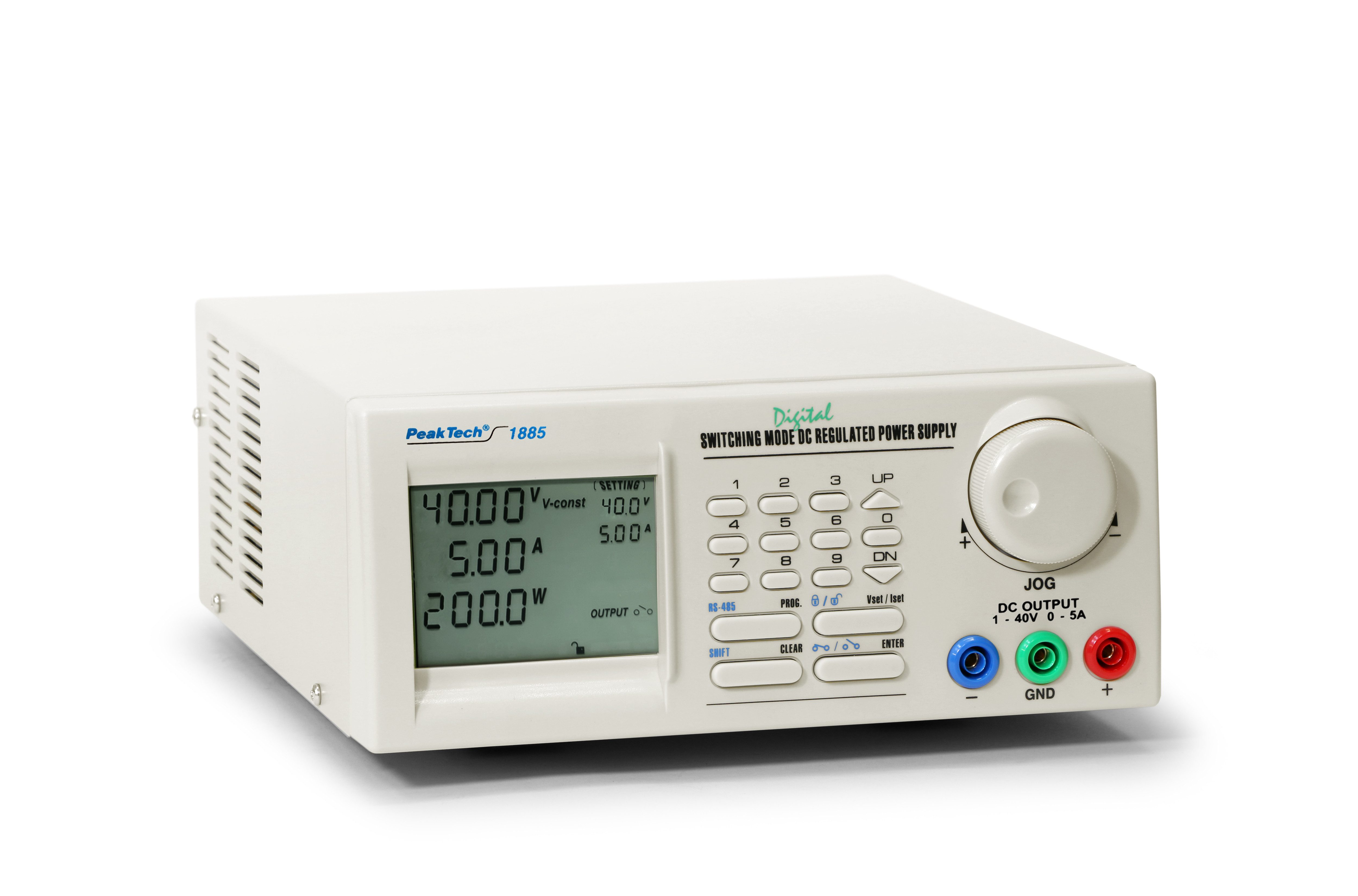 PeakTech 40 V 5 A DC Progr. DC-Schaltnetzteil RS-232 C + RS-485 Labor-Netzteil