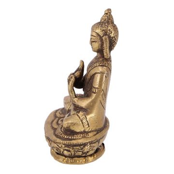 Guru-Shop Buddhafigur Buddha Statue aus Messing Dharmachakra Muda 8..