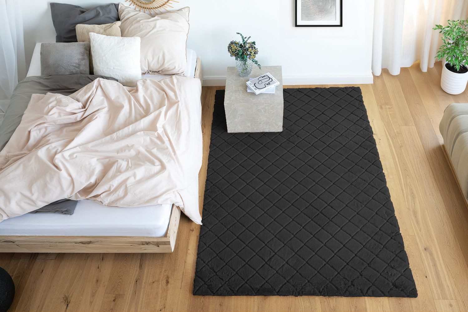 Teppich Boss Hochflor-Teppich Hochflor Teppich Inga 125 - Schwarz, rechteckig, Höhe: 30 mm