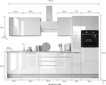 RESPEKTA Küchenzeile Safado aus der Serie Marleen, Breite 310 cm, mit Soft-Close, in exklusiver Konfiguration für OTTO
