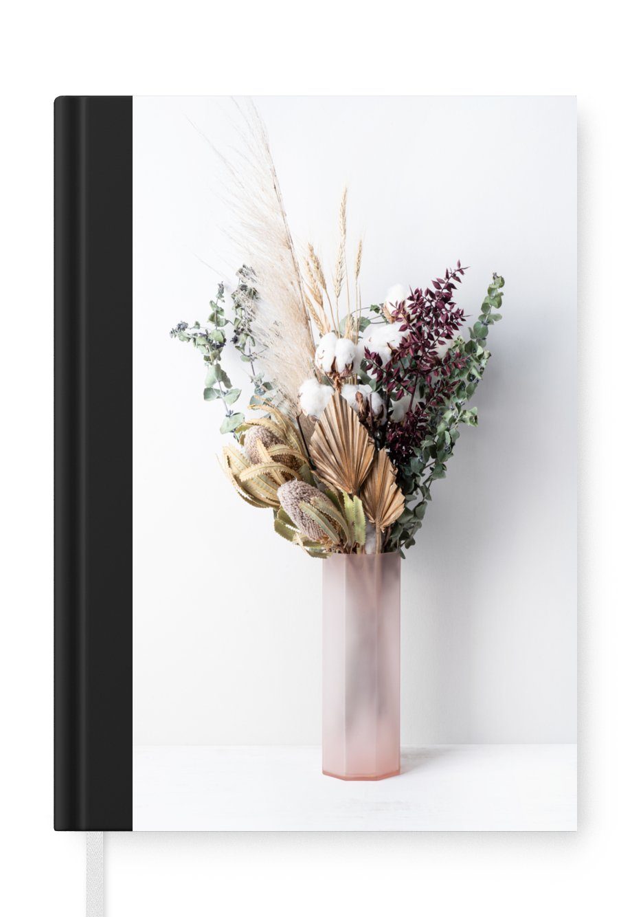 MuchoWow Notizbuch Blätter - Blumen - Stilleben, Journal, Merkzettel, Tagebuch, Notizheft, A5, 98 Seiten, Haushaltsbuch