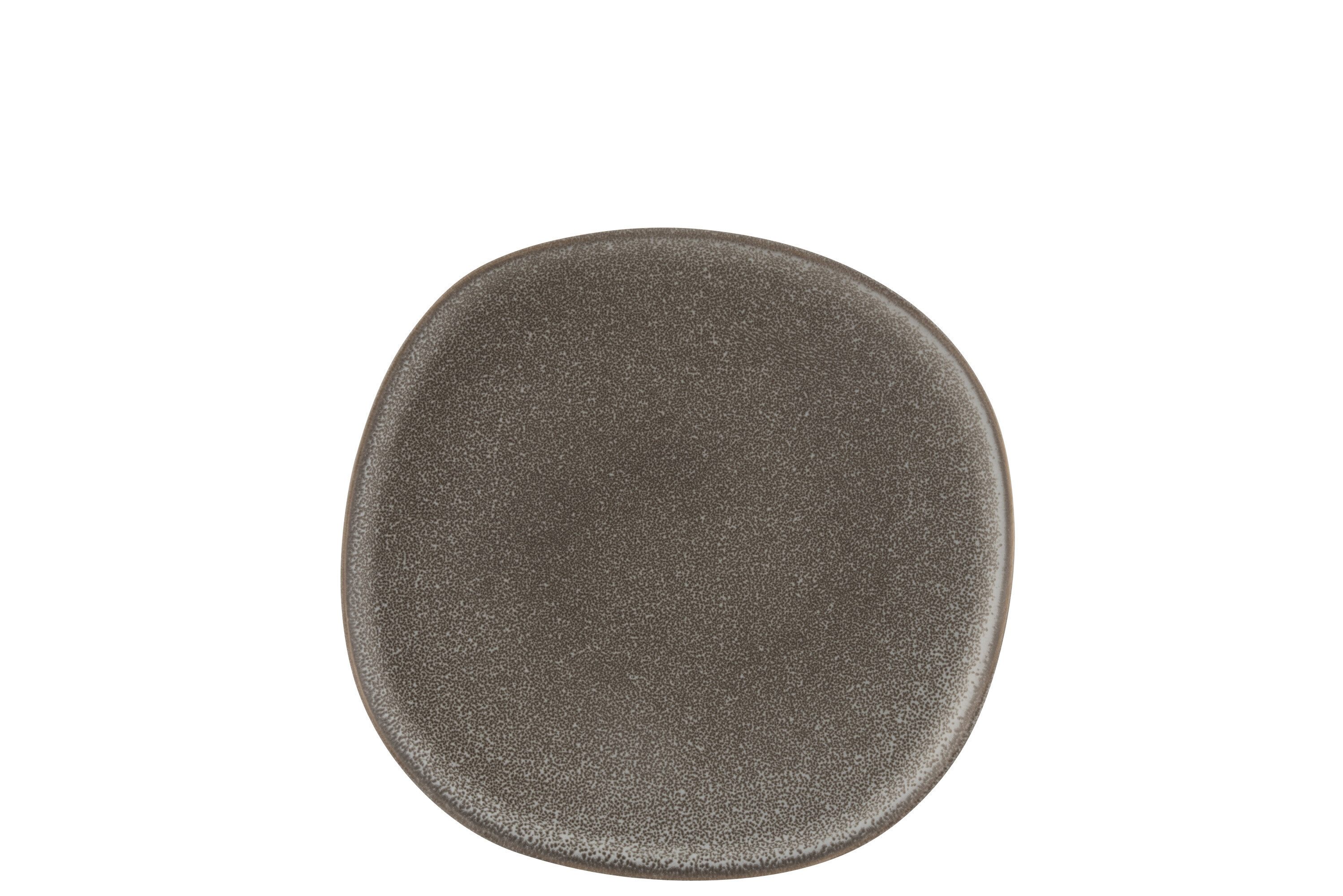 Cosy Home Ideas Geschirr-Set Geschirrset 6 teilig Teller Keramik braun, 6 Personen, Keramik, Dessertteller für 6 Personen