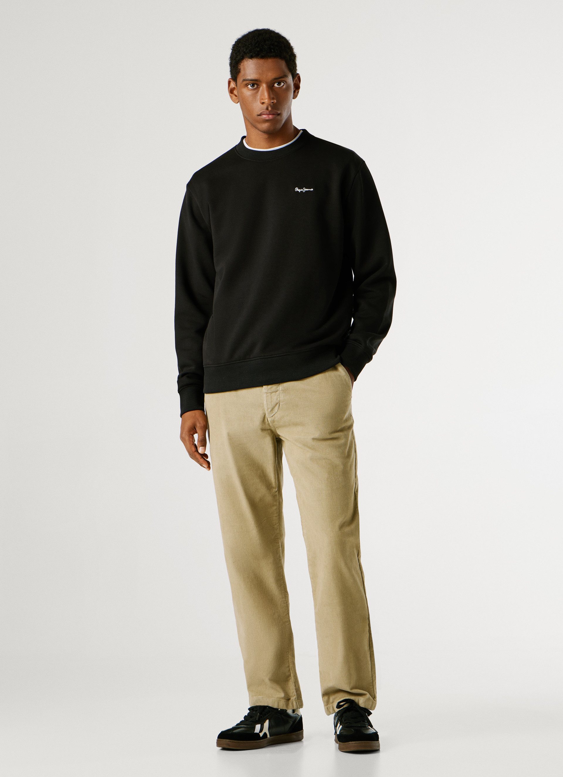 Pepe Jeans Sweatshirt GRIFFIN CREW mit Rundhals, Rippbündchen
