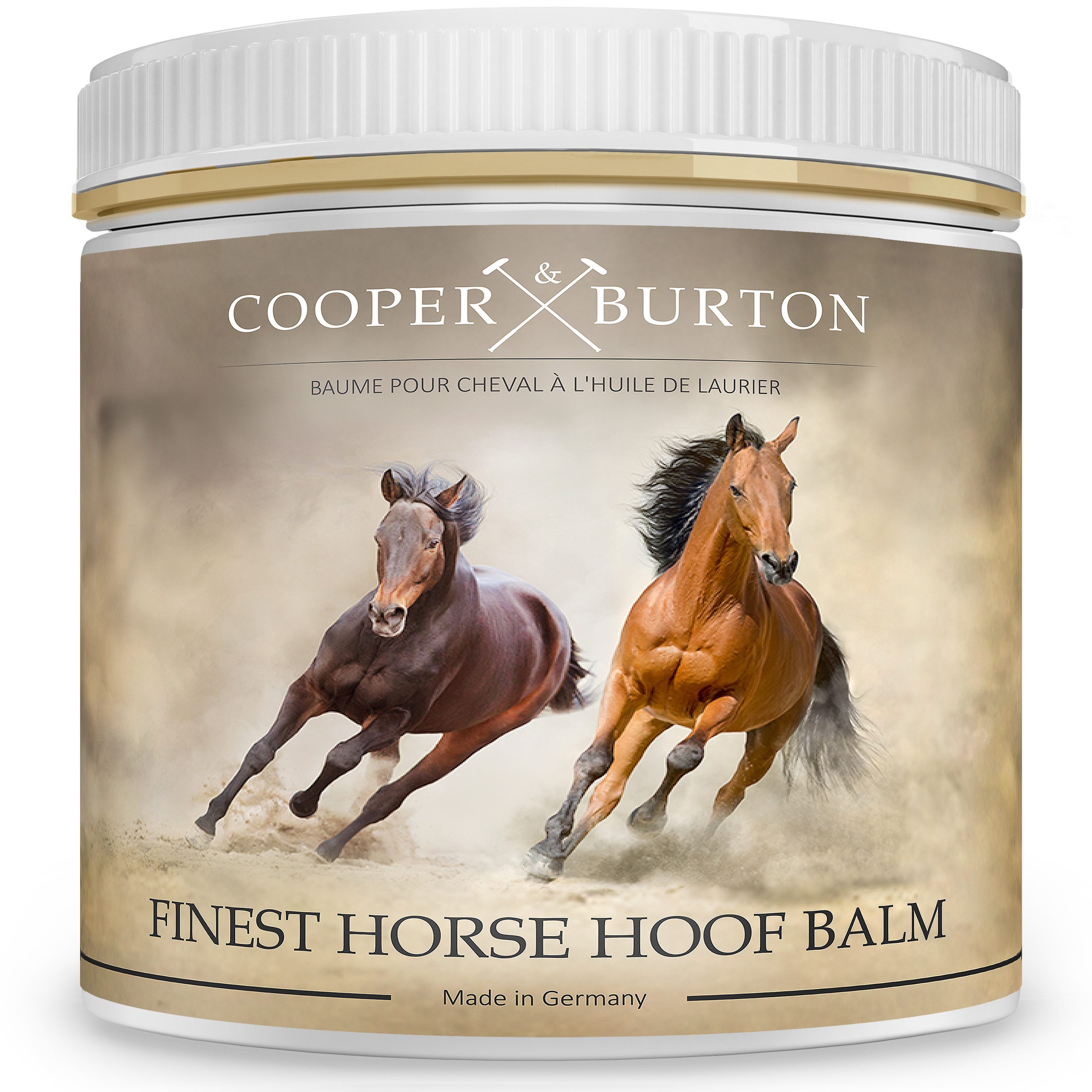 Cooper&Burton Pferdebürste Hufbalsam für Pferde, Hufpflege mit nat. Ölen für gesunde Hufe 500ml, (1-tlg)