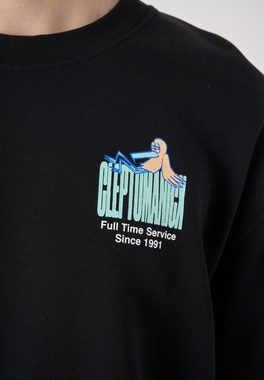 Cleptomanicx Sweatshirt Full Time Service mit coolem Rückenprint