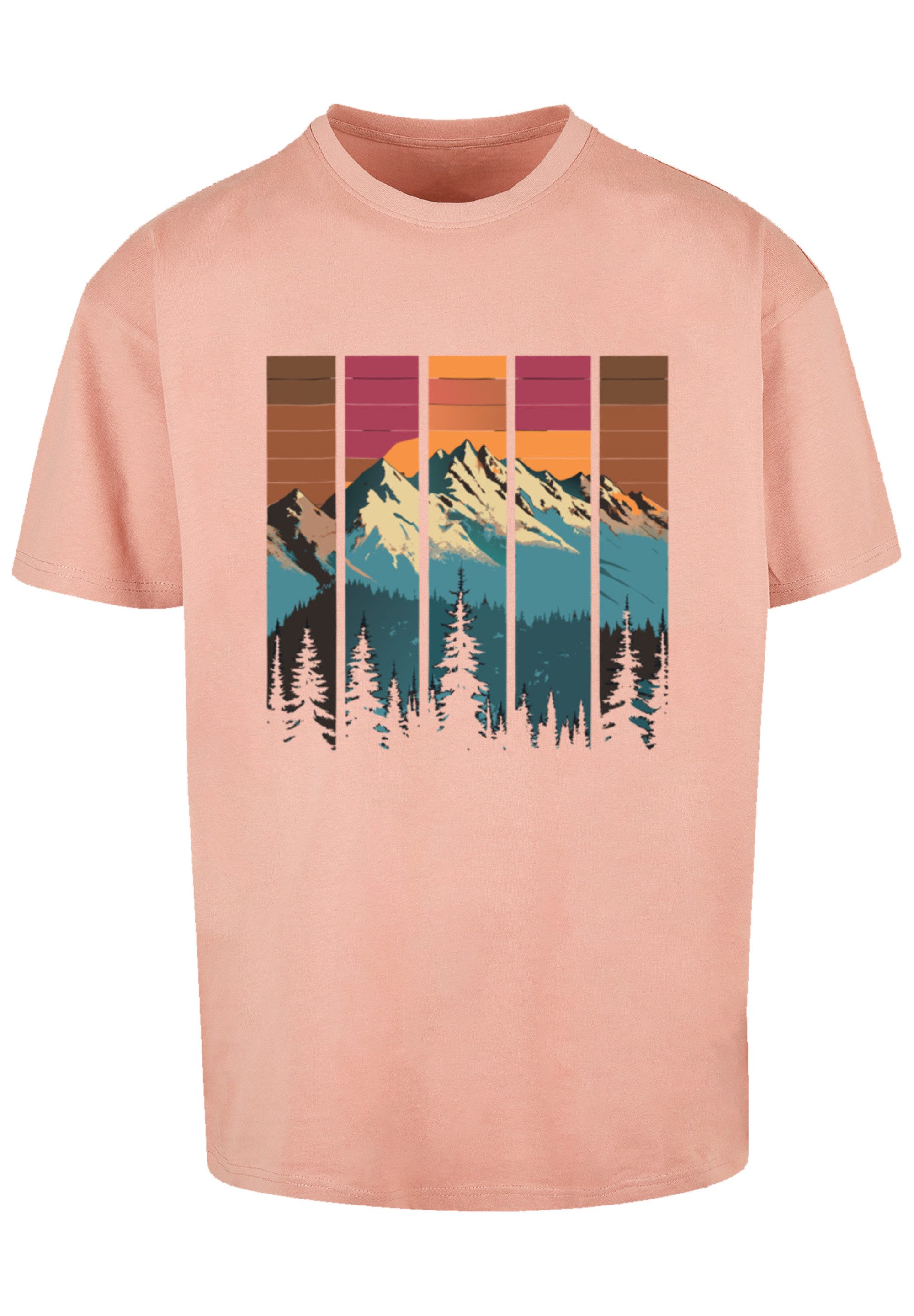 F4NT4STIC T-Shirt Berg Sonnenuntergang Retro Premium günstig online kaufen
