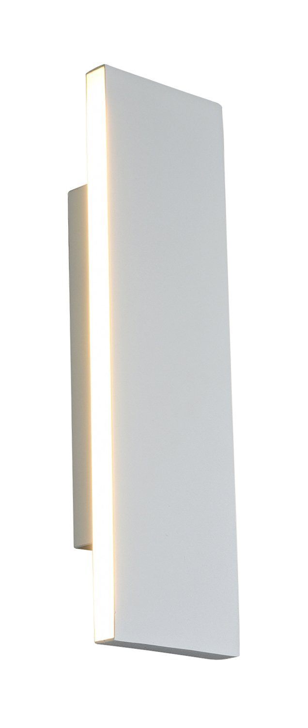 Wandleuchte Metall Weiß, LED aus LED cm, 28 LED-Wandleuchte Breite Dimmfunktion, Leuchten integriert, Metall, in weiß Warmweiß, 2-flammig, CONCHA, Acryl, TRIO fest