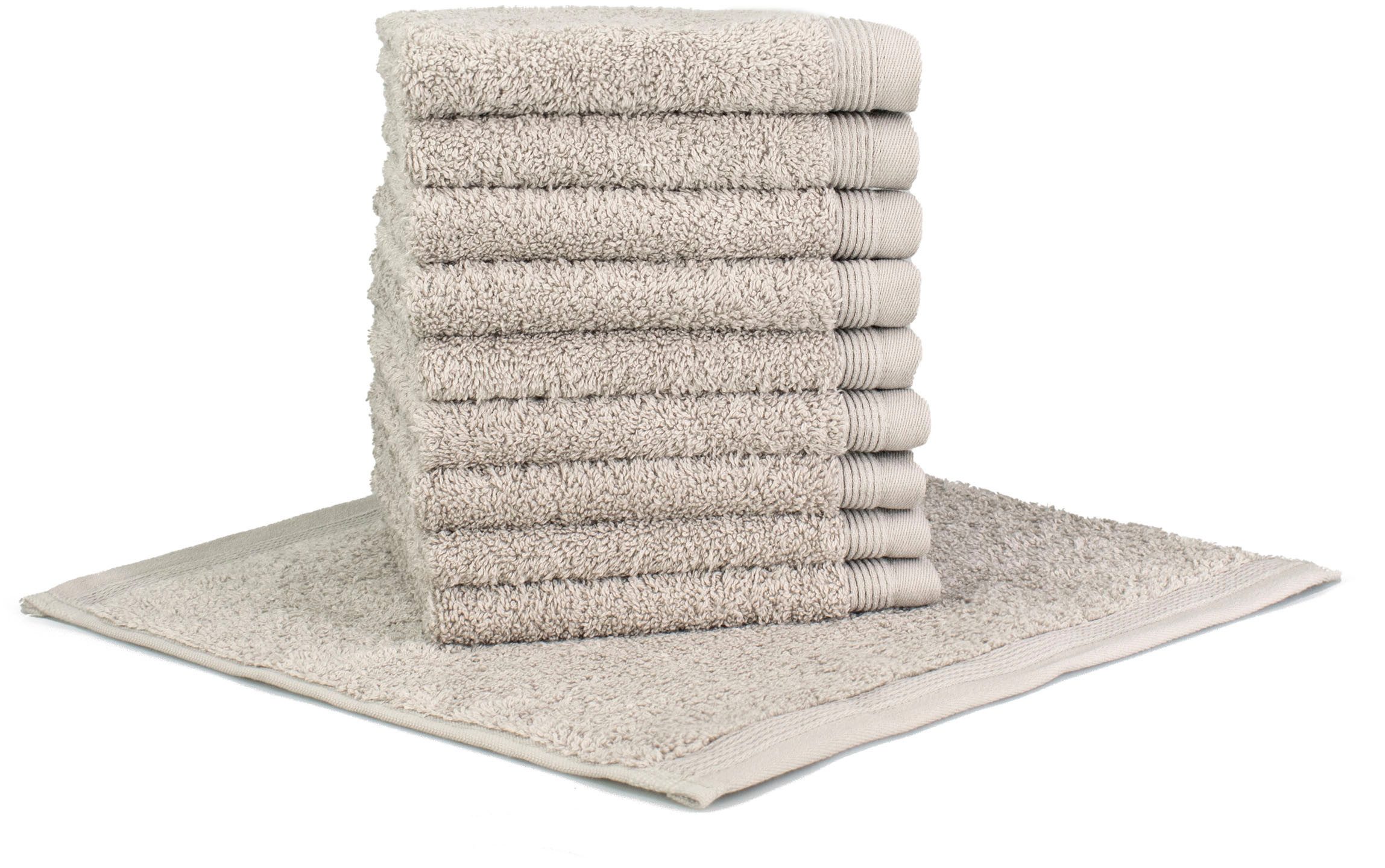 Möve Seiftuch Superwuschel, (Set, 10-St), Seiftuch Set mit Bordüre, 100% Premium Cotton Baumwolle, weich