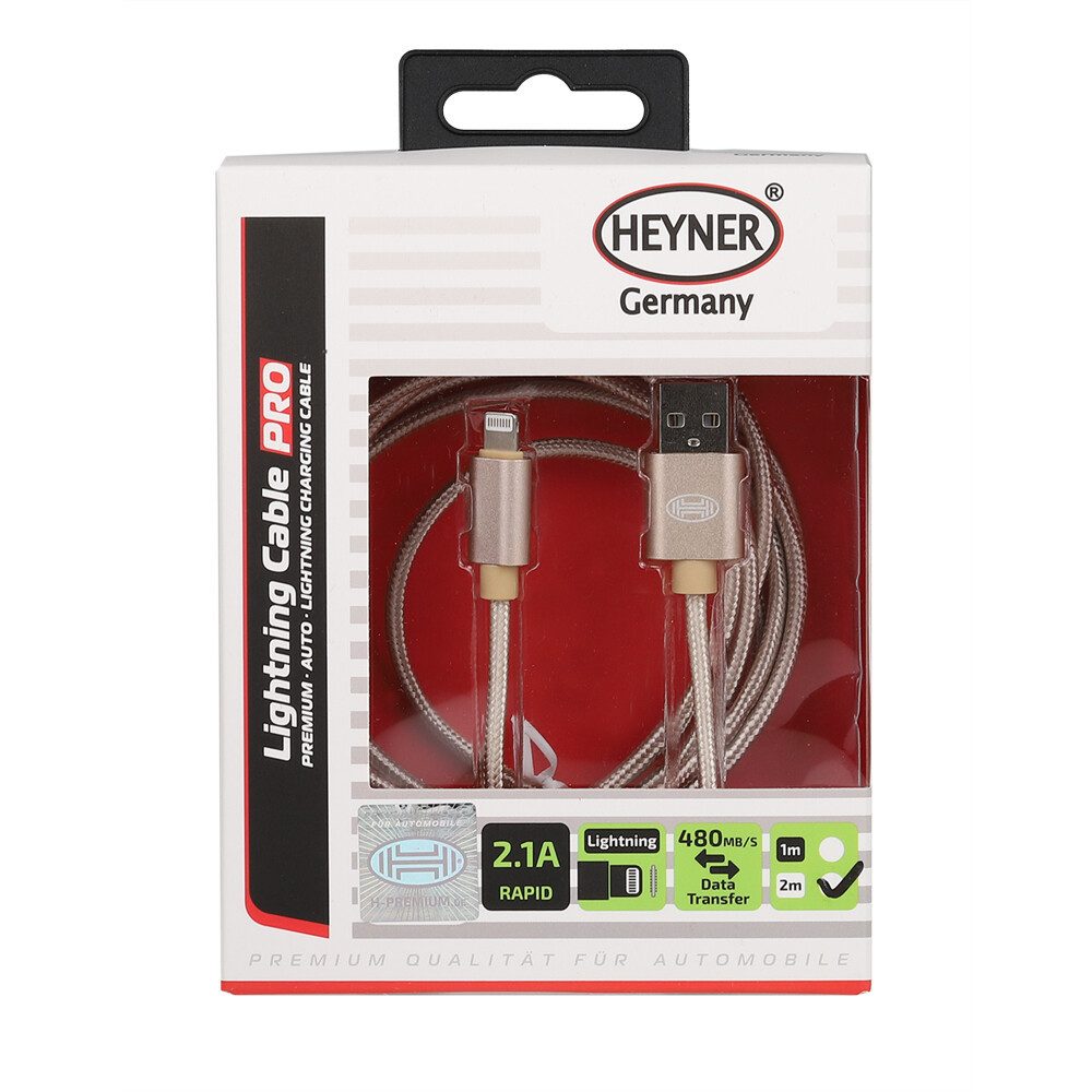HEYNER USB-Kabel, (200 cm)