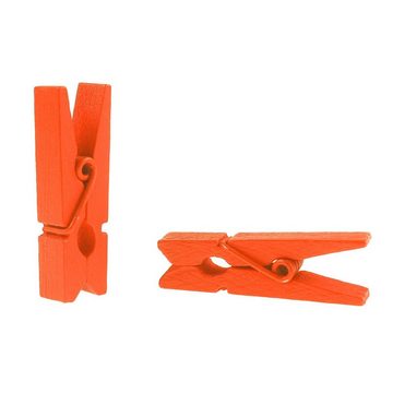 maDDma Wäscheklammern 50 Mini-Klammern aus Holz 35x7mm, orange