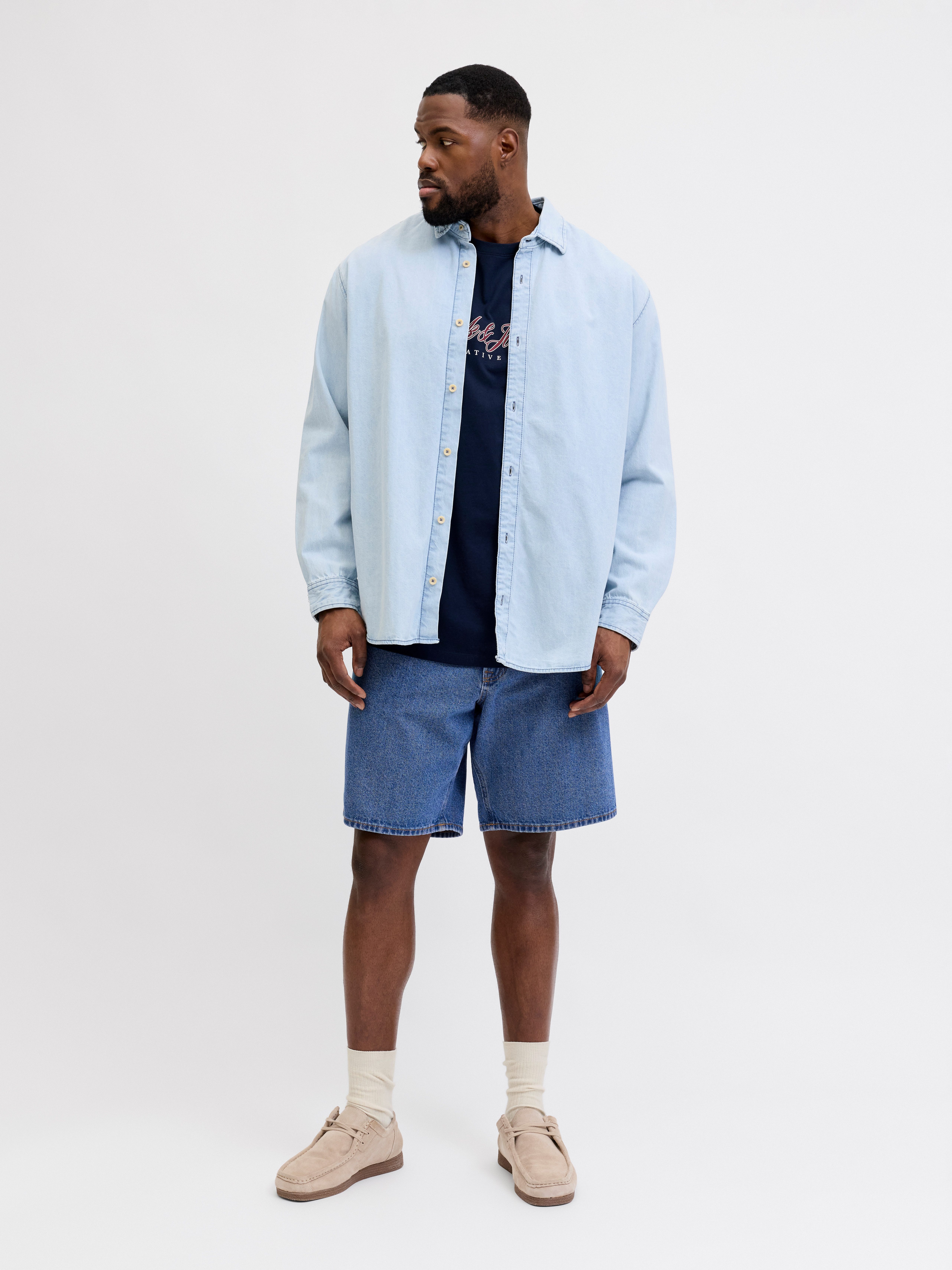 Jack & Jones PlusSize Jeansbermudas JJITONY JJORIGINAL SHORT Five-Pocket-Design, relaxed fit