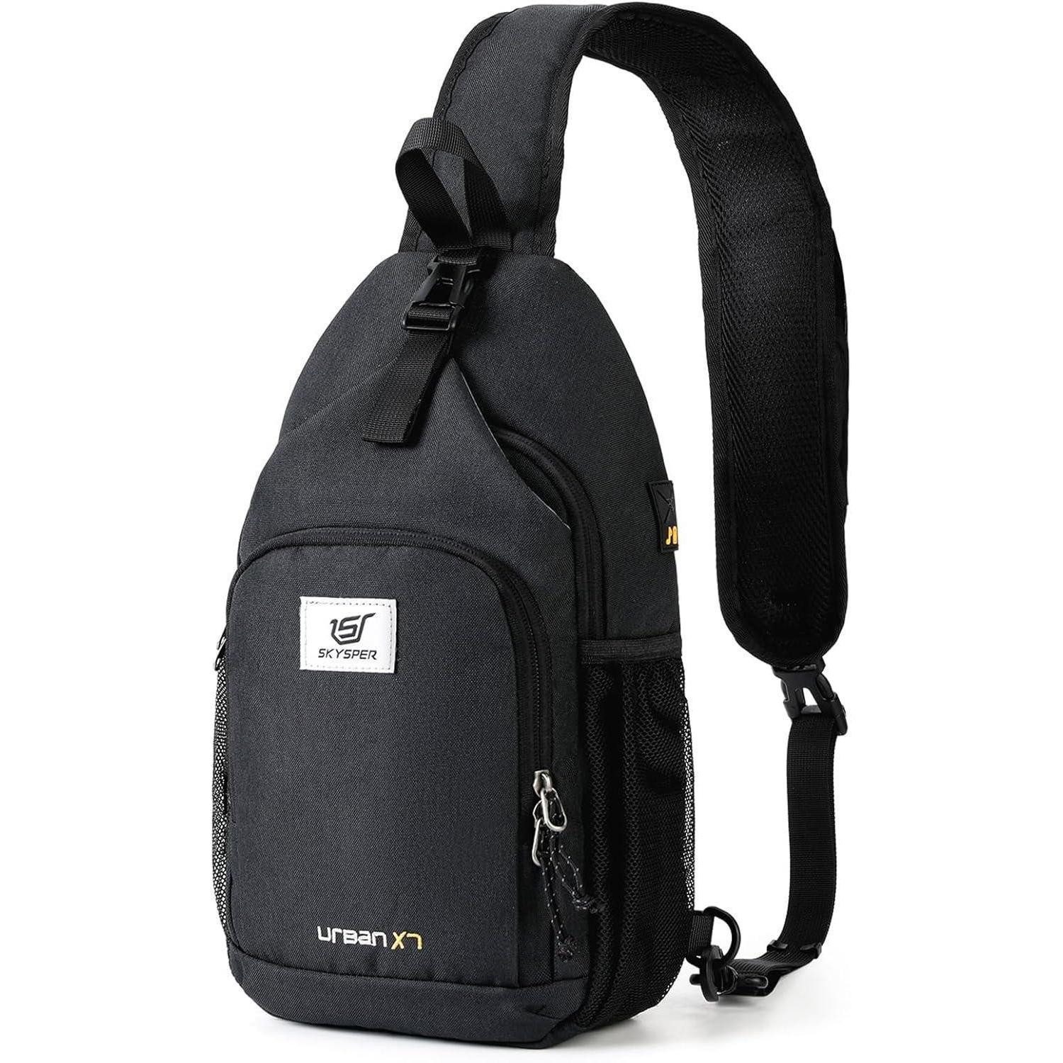 Umhängetasche Brusttasche Schultertasche Umhängetasche Herren Damen Urbanx7-schwarz