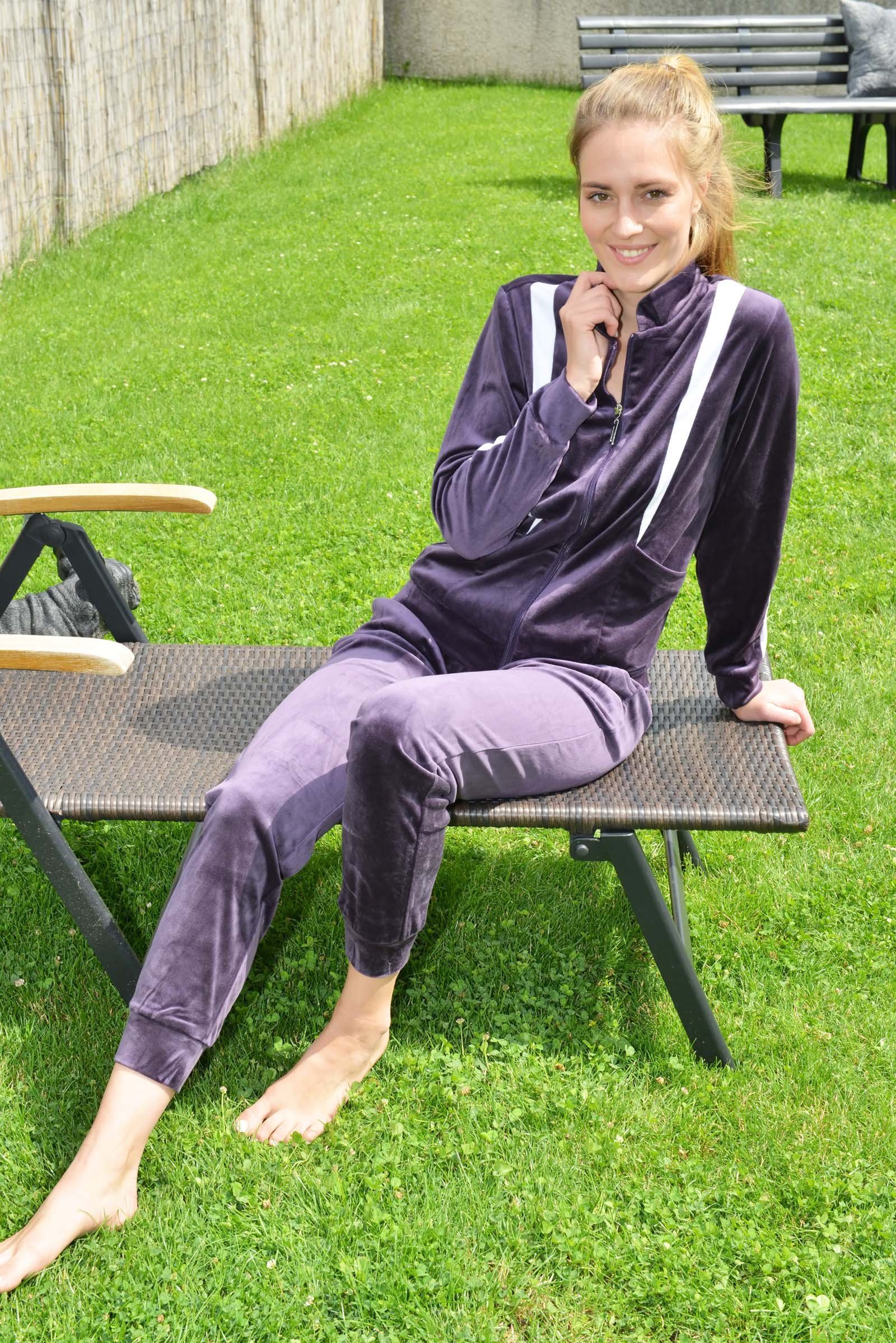 RAIKOU Hausanzug Trainingsanzug Velours Nicki Freizeitanzug Jogginganzug Homewear (für zu Hause, Sport, Fitness, Straße, Freizeit und Workout, 2 Teiliger) smartweiche Nicki,sportliche