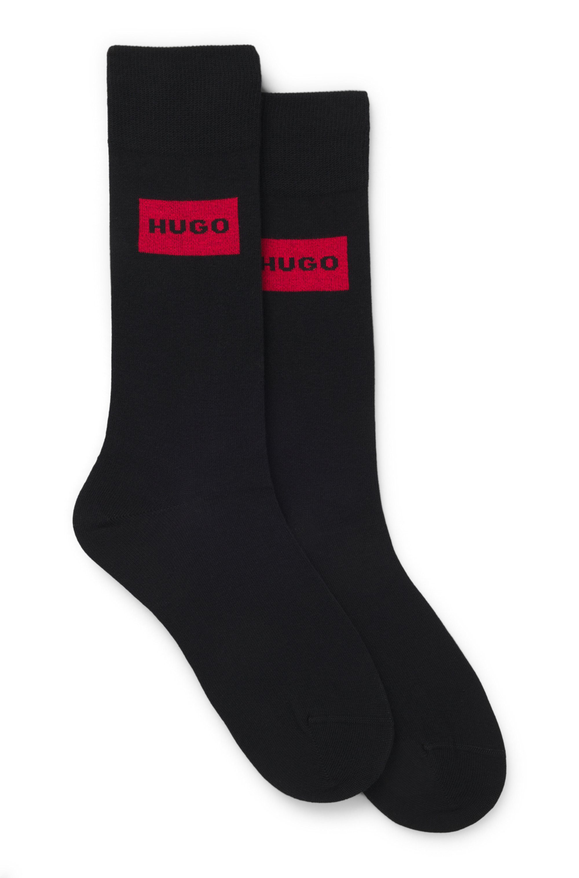 HUGO Socken RED LABEL (2-Paar) mittelhoch, verstärkte Fersen- und Zehenbereich, Rippbündchen