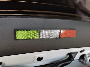 HR Autocomfort Katzenauge Grün weiss roter Reflektor Katzenauge Rückstrahler 220 mm