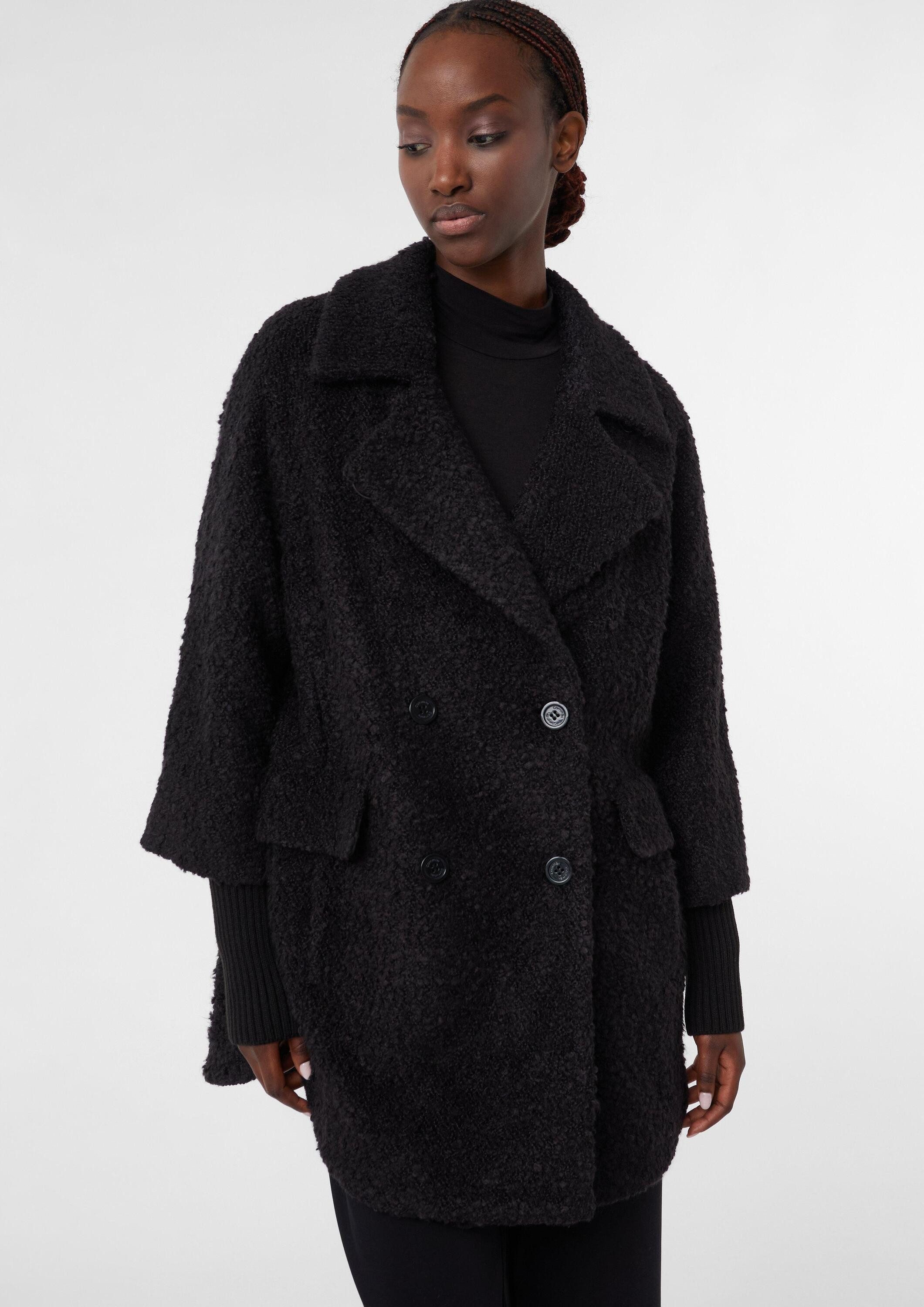 comma Funktionsmantel Outdoor-Jacke Bouclé-Jacke mit Reverskragen