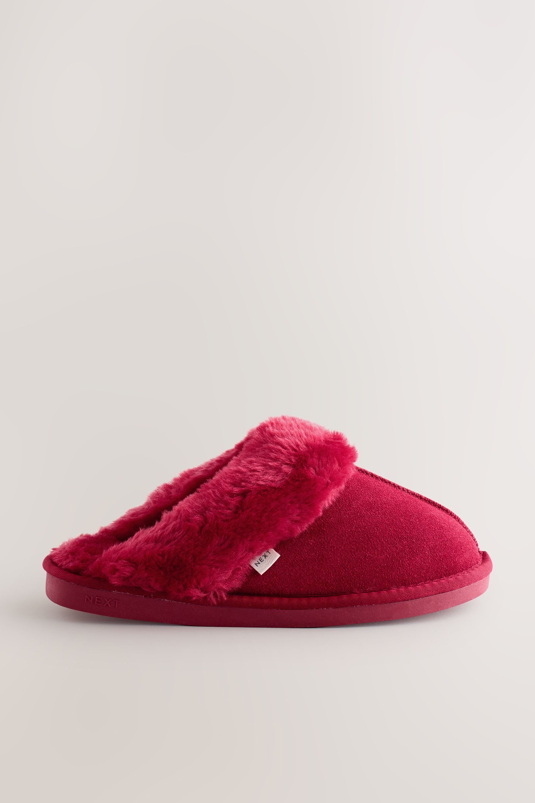 Next Hausschuhe aus Veloursleder mit Kunstfellfutter Hausschuh (1-tlg)