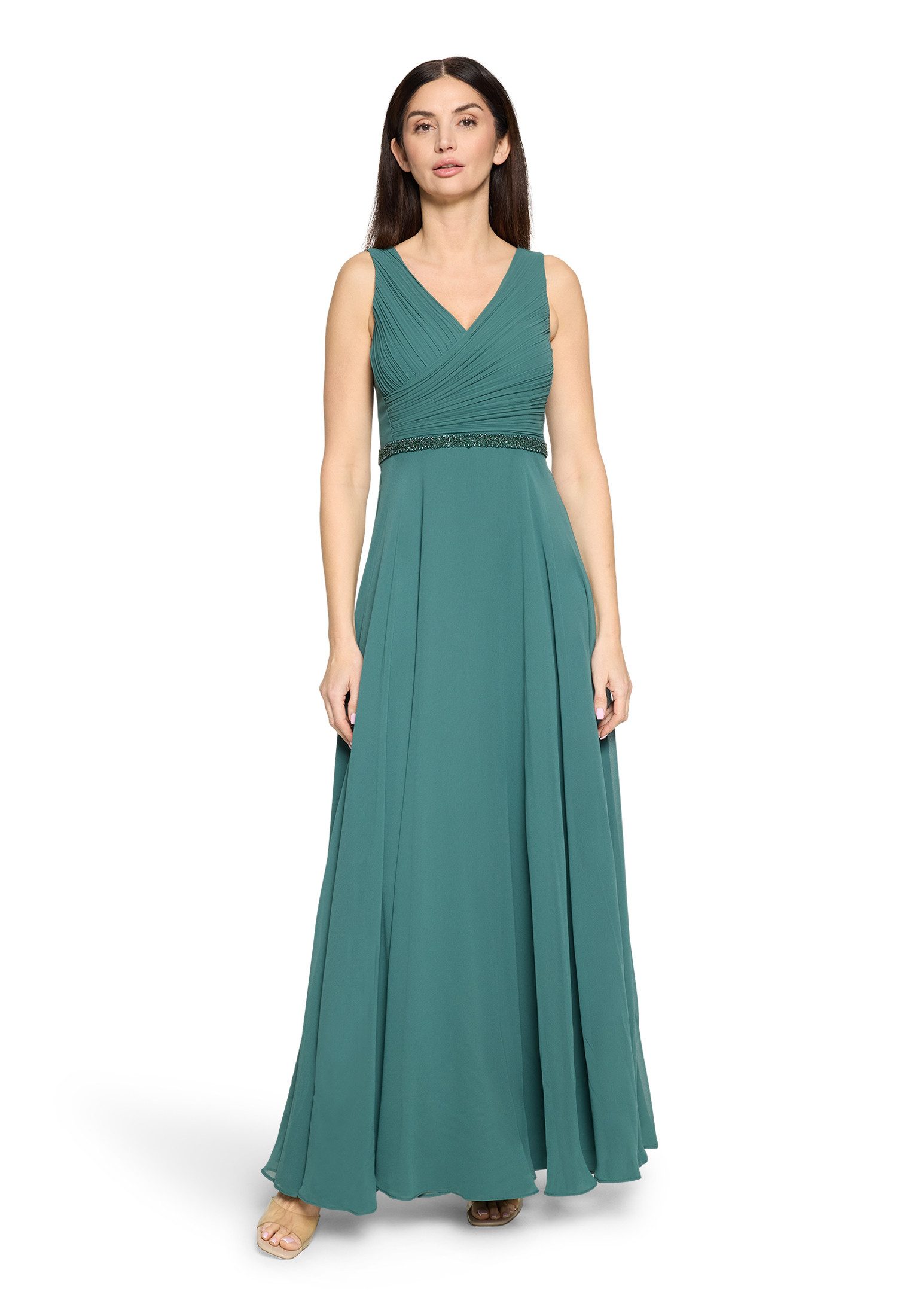Vera Mont Abendkleid Damen mit Plissee Dekoelemente
