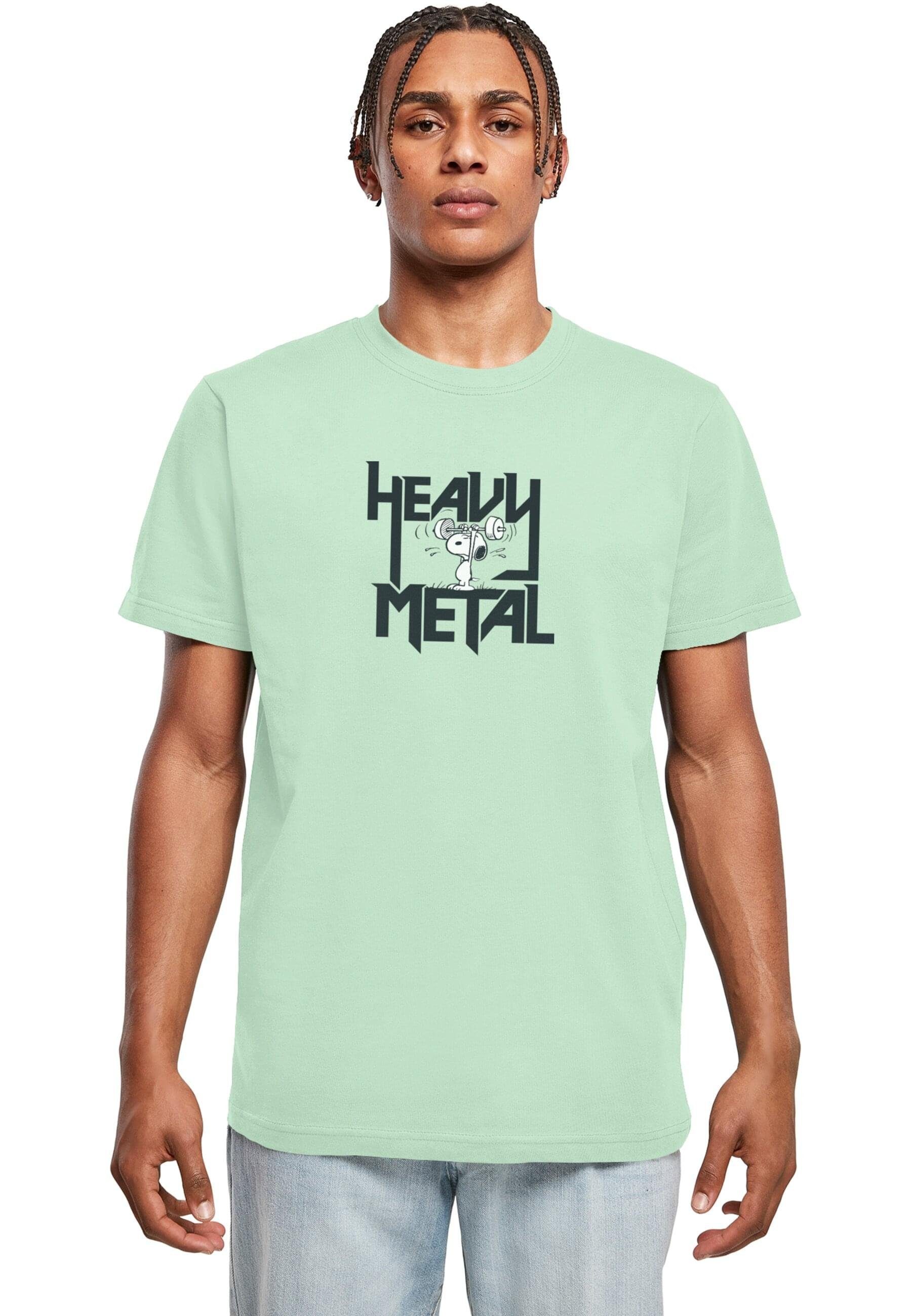 Merchcode T-Shirt Herren Peanuts - Heavy Neck Metal Round T-Shirt neomint (1-tlg)