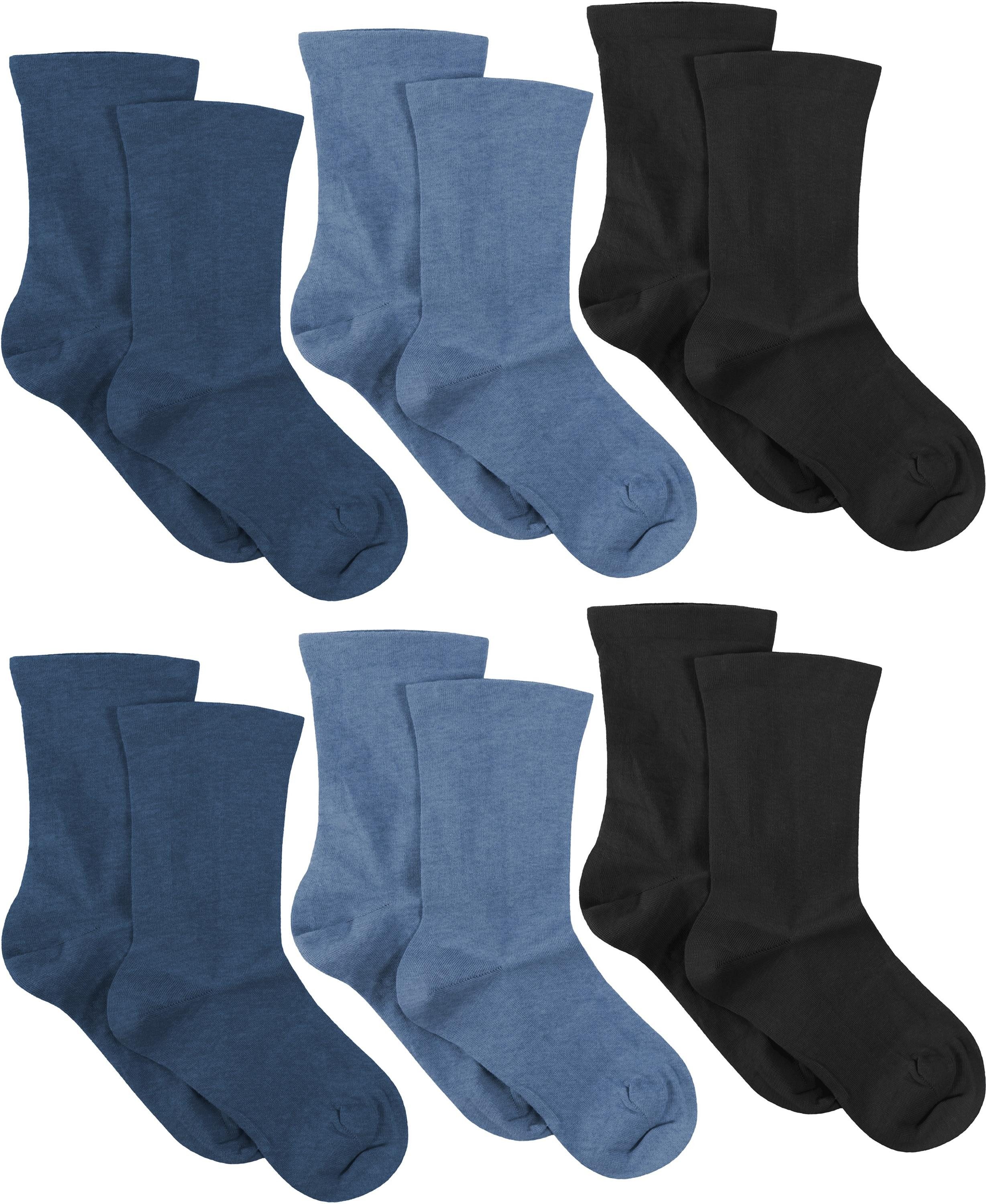 normani Diabetikersocken 6 Paar Gesundheitssocken mit Komfortbund (6 Paar) ohne einschneidendes Bündchen – Bild 2 von 4