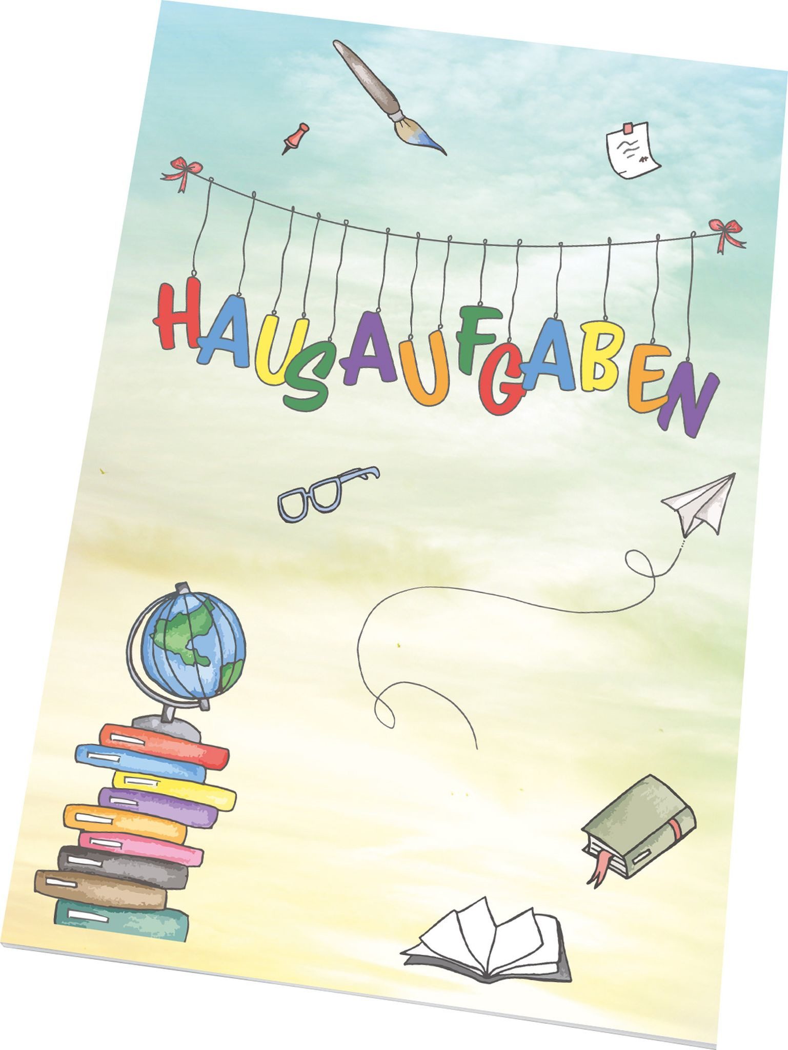 RNK Schulheft RNK Hausaufgabenheft "Schooldoodle", DIN A5, 48 Blatt, 80 g/m²