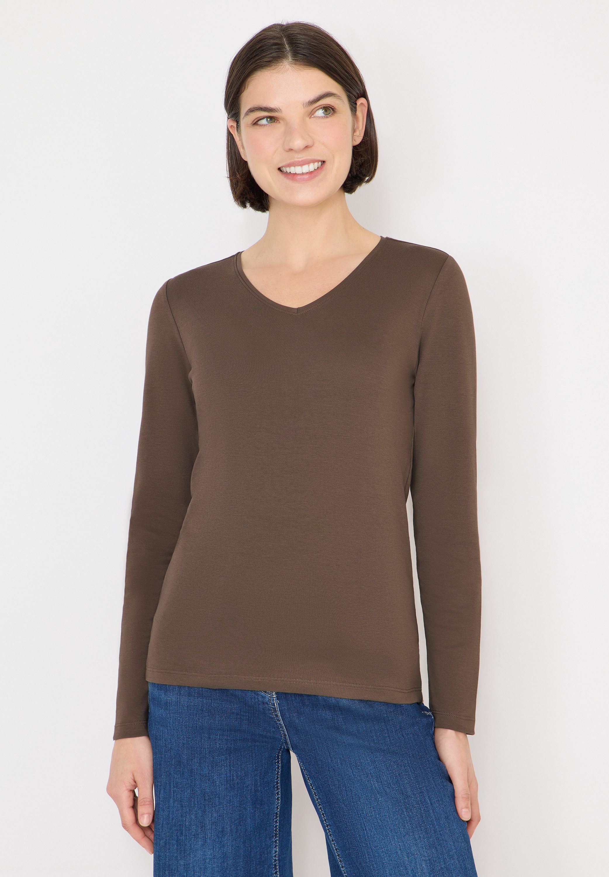 CECIL Langarmshirt aus reiner Baumwolle günstig online kaufen