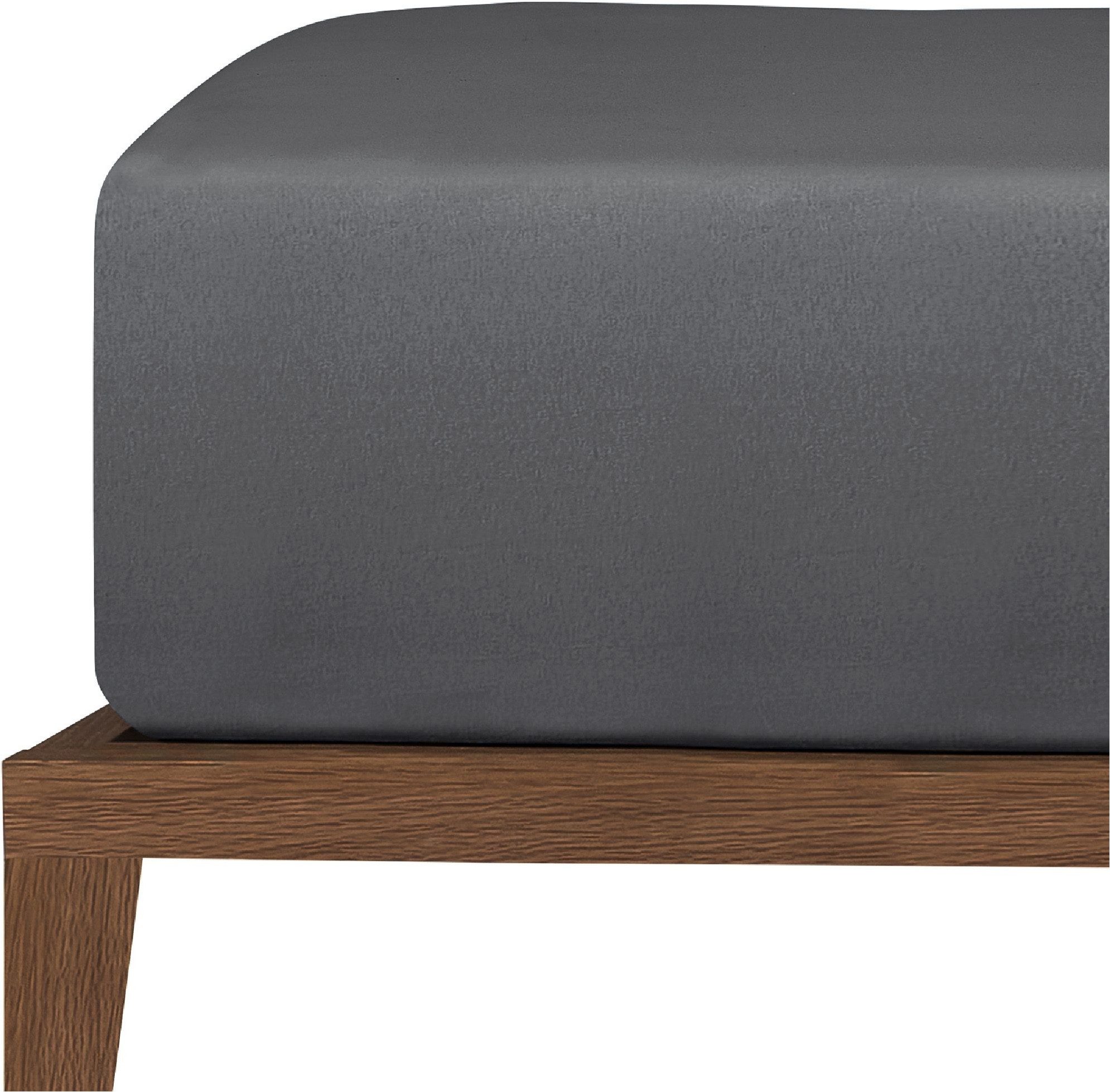 uncover by SCHIESSER Spannbettlaken New Jersey aus 100% Baumwolle, Jersey, Gummizug: rundum, (1 Stück), OEKO-TEX® MADE IN GREEN
