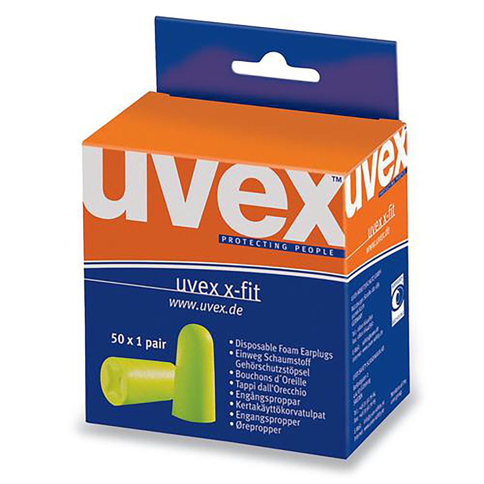 Uvex Gehörschutzstöpsel stöpsel x-fit 2112013 grün SNR 37 dB 50 Paar Gr. | Gehörschutz