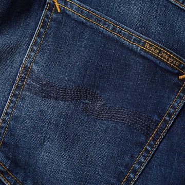 Nudie Jeans Slim-fit-Jeans Stretch Hose aus Bio-Baumwolle - Grim Tim Crosshatch