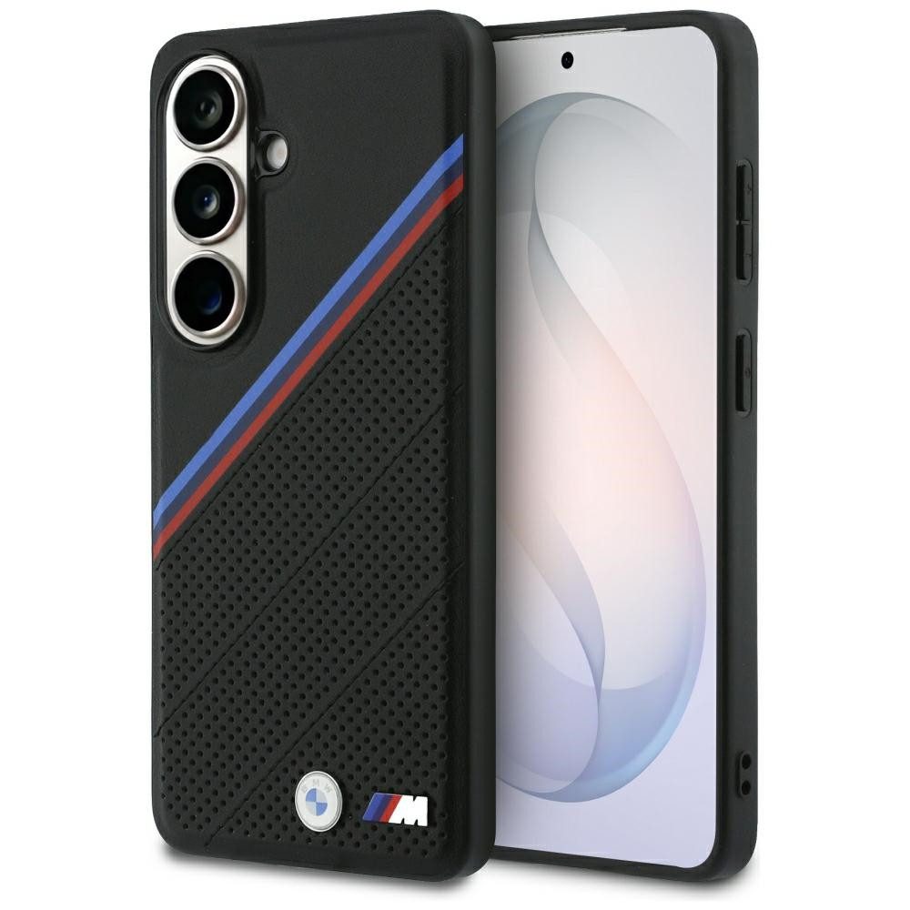BMW Handyhülle MagSafe Hülle Galaxy S26 Kunstleder schwarz Tricolor Logo Metall 6,3 Zoll, Kantenschutz