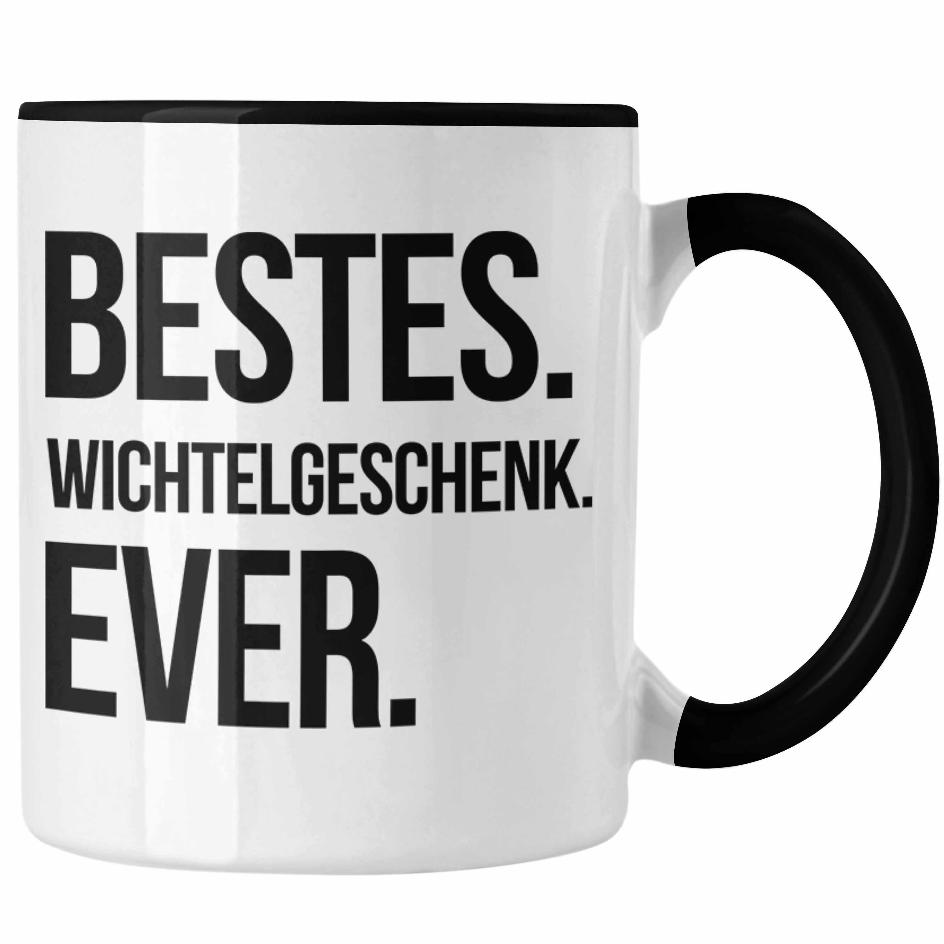 Trendation Tasse Wichtelgeschenk für Frauen Kollegen Geschenk Wichteln Weihnachten Best Schwarz | Teetassen