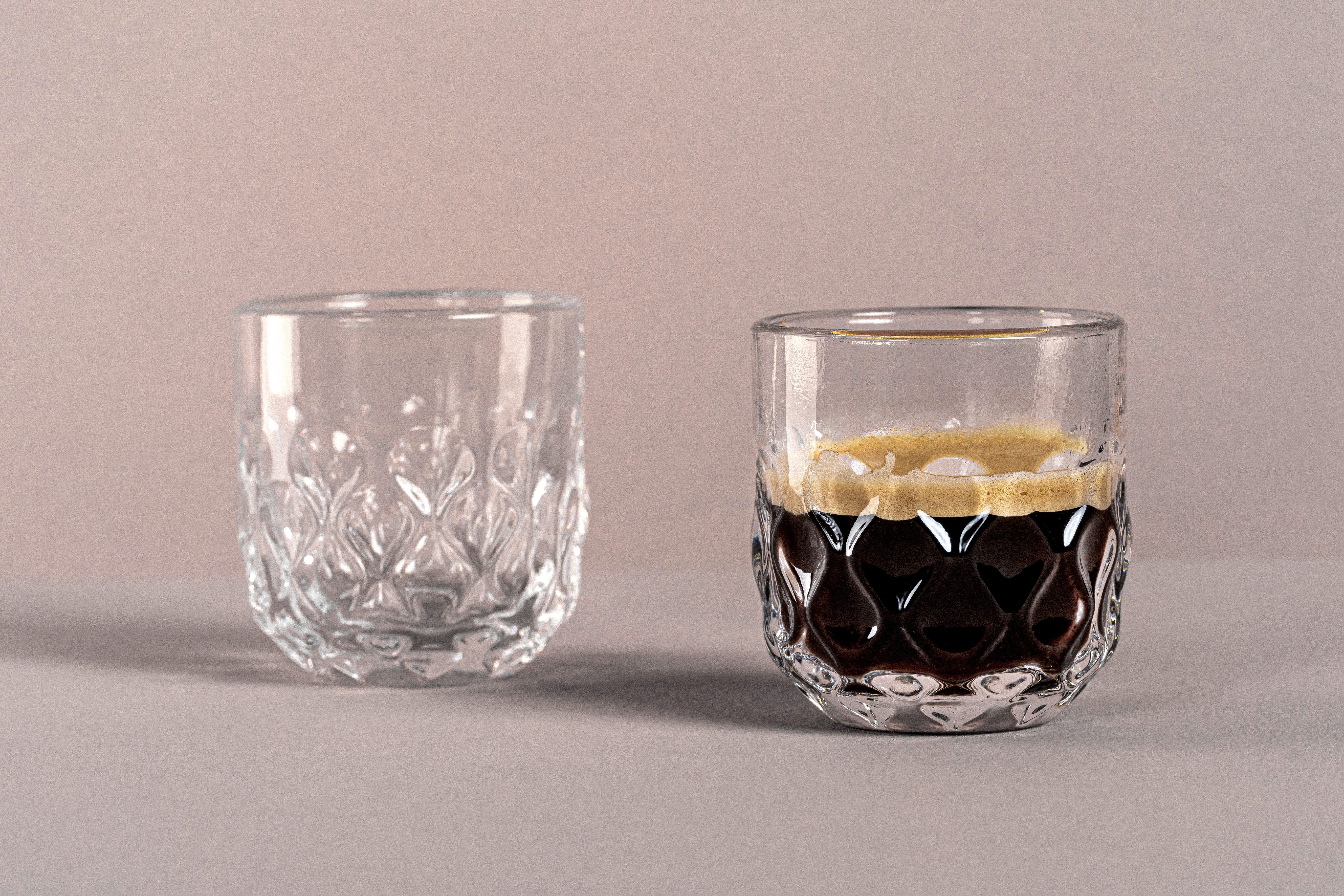 LEONARDO Espressoglas GOCCE, 90 ml, 6er-Set, 6-tlg., Glas, 2. Variante, mit Tropfenrelief