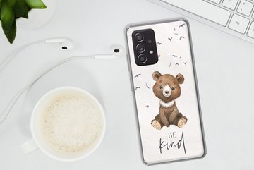 MuchoWow Handyhülle Sprichwörter - Kind sein - Kinder - Teddybär - Aquarell, Phone Case, Handyhülle Samsung Galaxy A53, Silikon, Schutzhülle