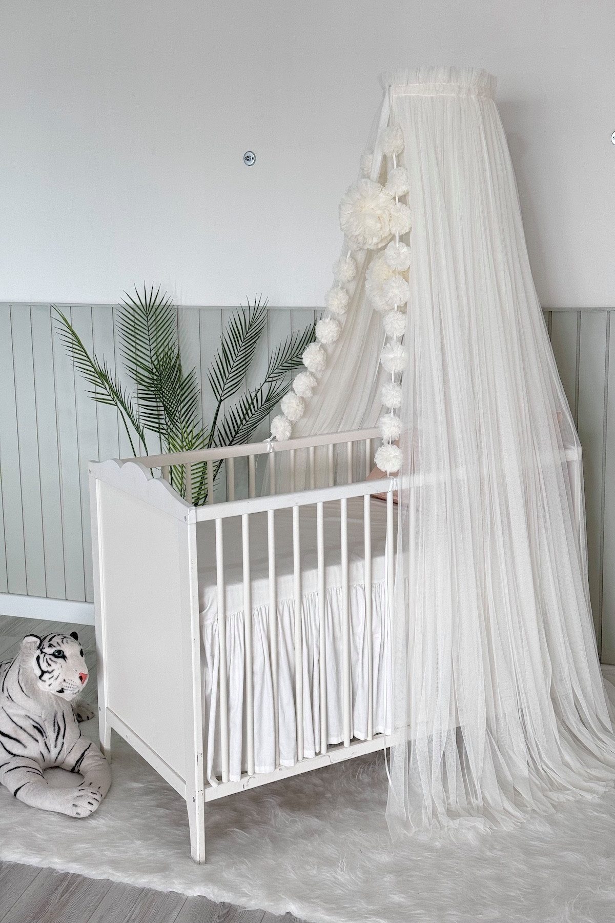 Baby Fancyroom Betthimmel Betthimmel aus 12 Meter Tüll aus 1. Klasse für Kinderbett Gitterbett, Himmel für Babybett Kinderbett